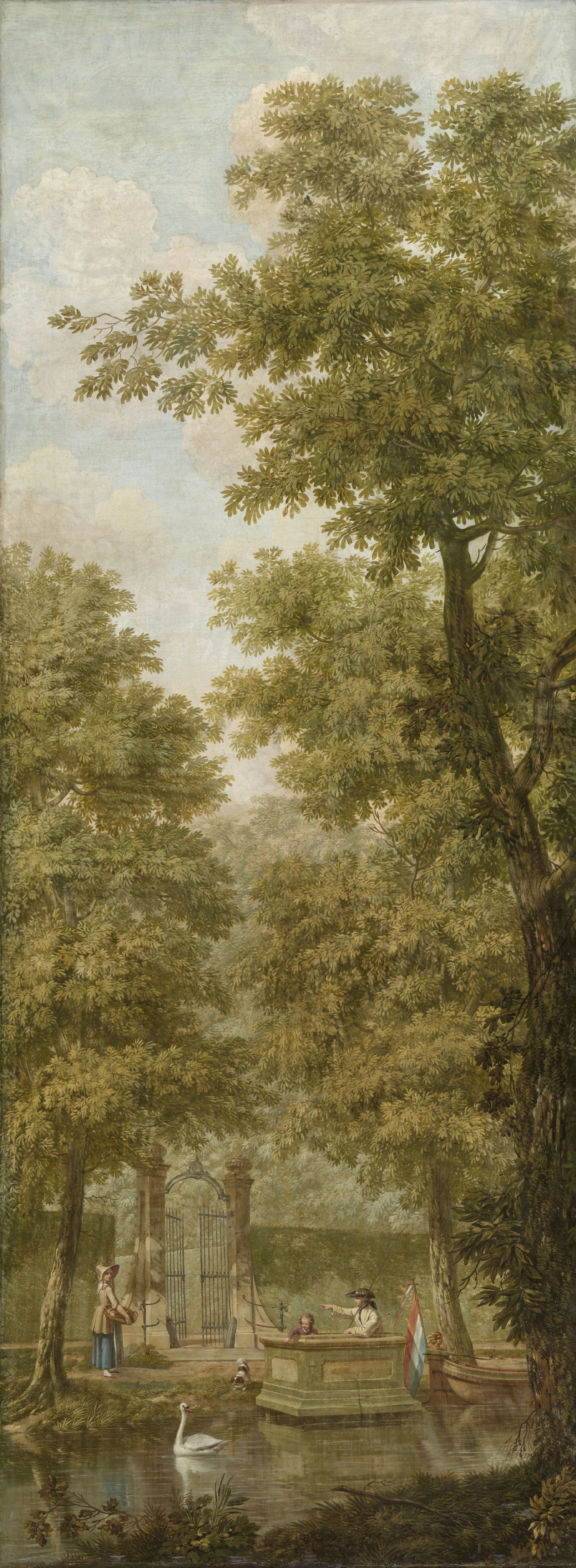 Three Painted Wall Hangings of a Dutch landscape – toegeschreven aan Jurriaan Andriessen Vintage Landscape Art Print | Wall Art Poster