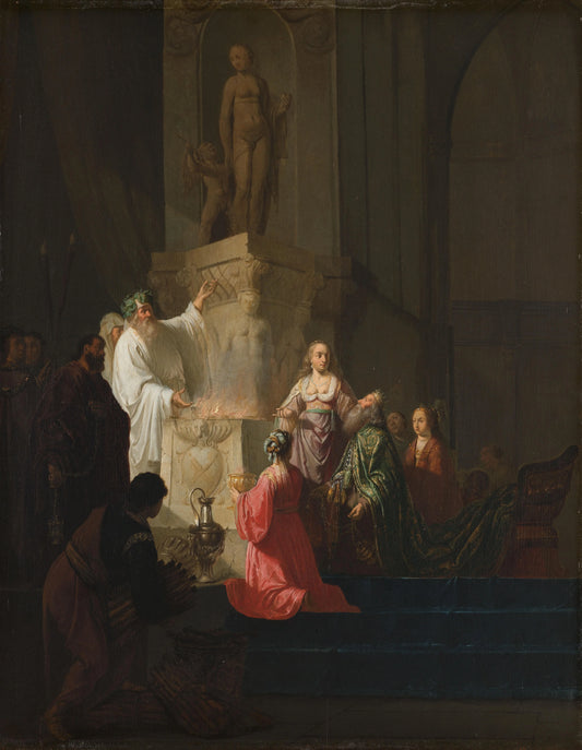 The Idolatry of King Solomon – Willem de Poorter (signed by artist) Vintage Art Print | Wall Art Poster