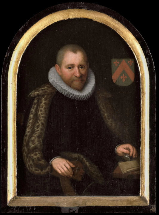 Portrait of Gerrit Willemsz van Schoterbosch (c. 1538-1611) – attributed to Cornelis Engelsz Vintage Portrait Art Print | Wall Art Poster