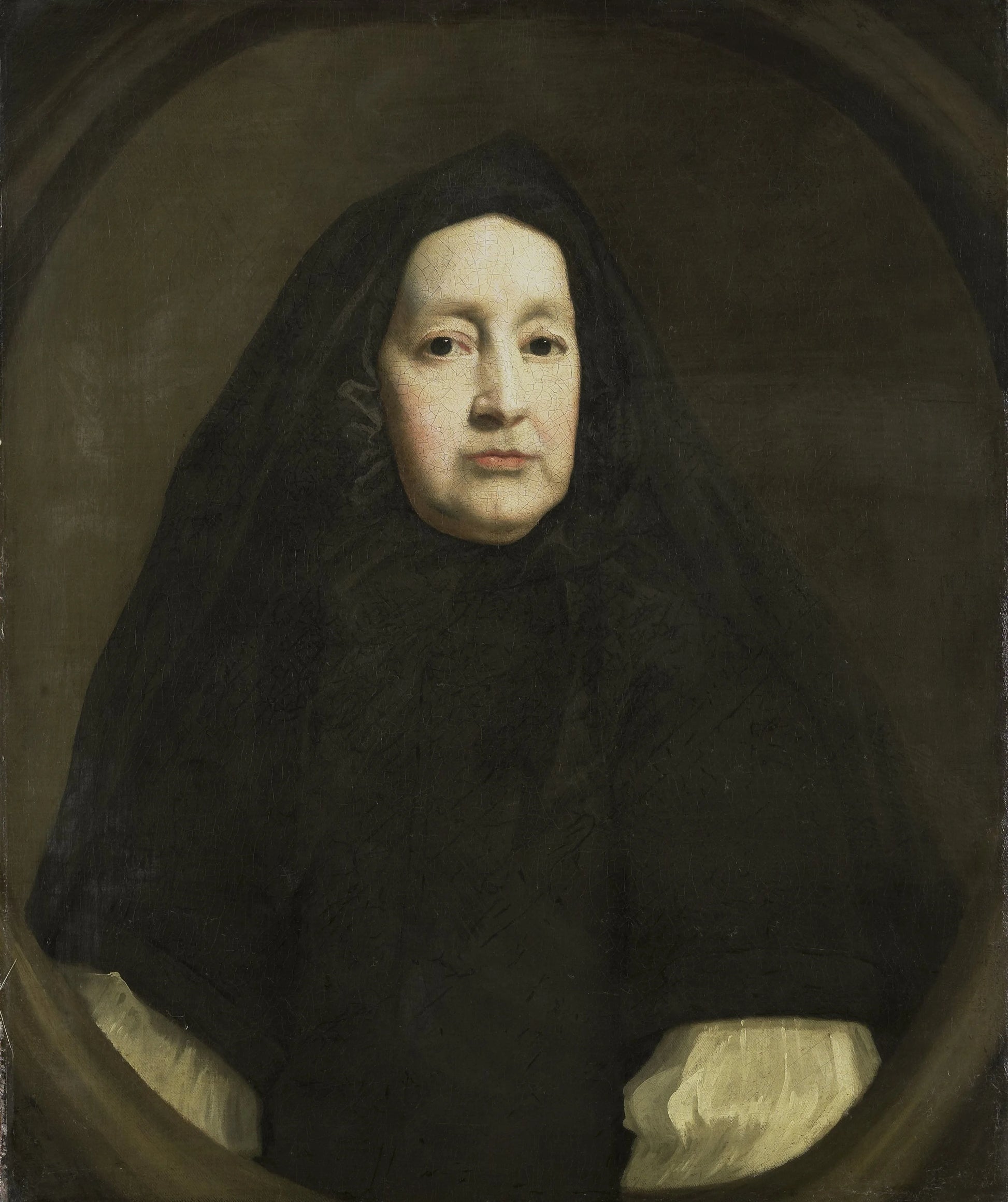 Portrait of Katharine Elliot (died 1688), Dresser of Duchess Anne of York and First Woman of the Bedchamber of Queen Mary of Modena, the first and second Wives of James II of England, respectively – copy after John Riley Vintage Portrait Art Print | Wall 