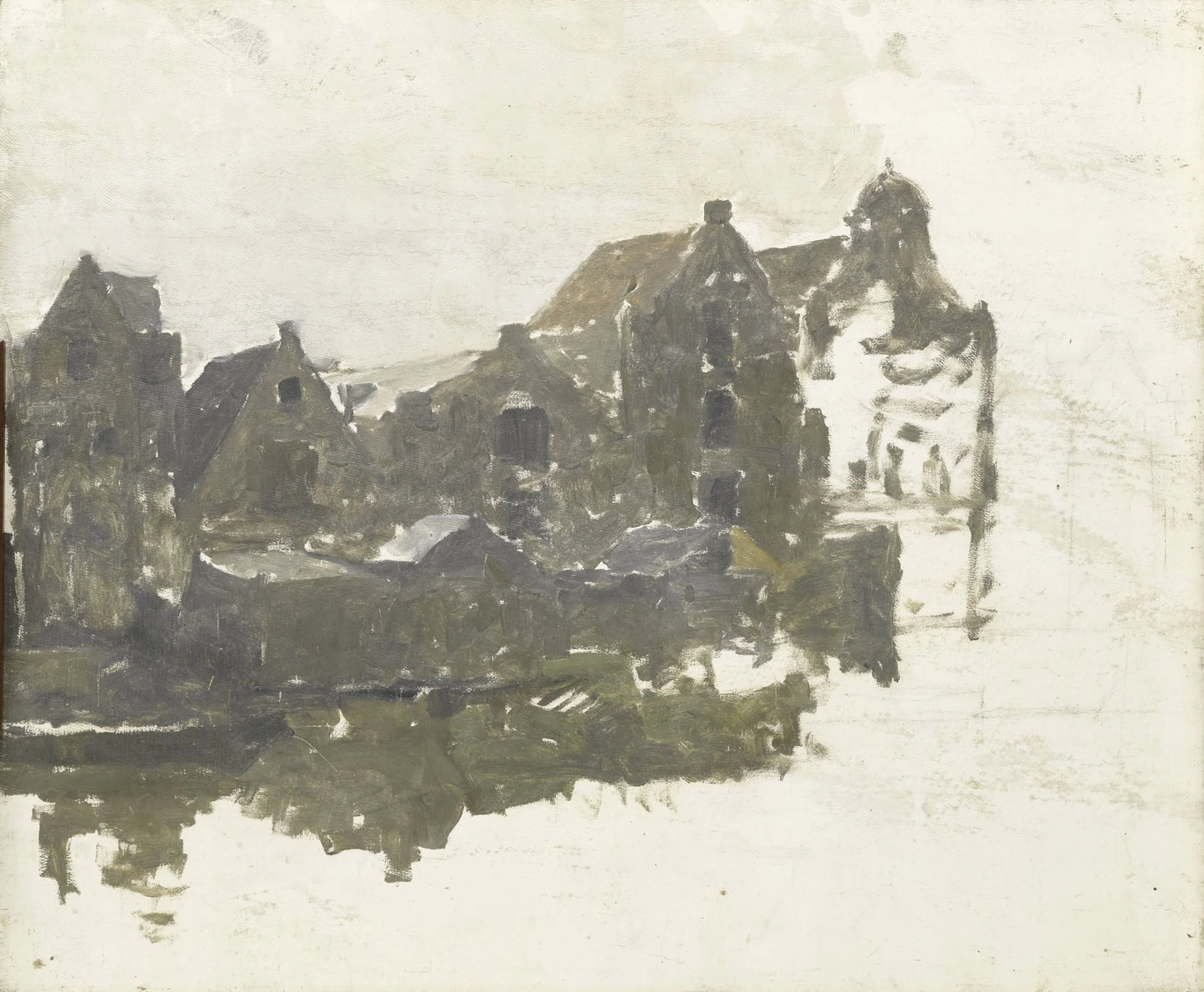 Warehouses on the Teertuinen on the Prinseneiland, Amsterdam – George Hendrik Breitner Vintage Cityscape Art Print | Wall Art Poster