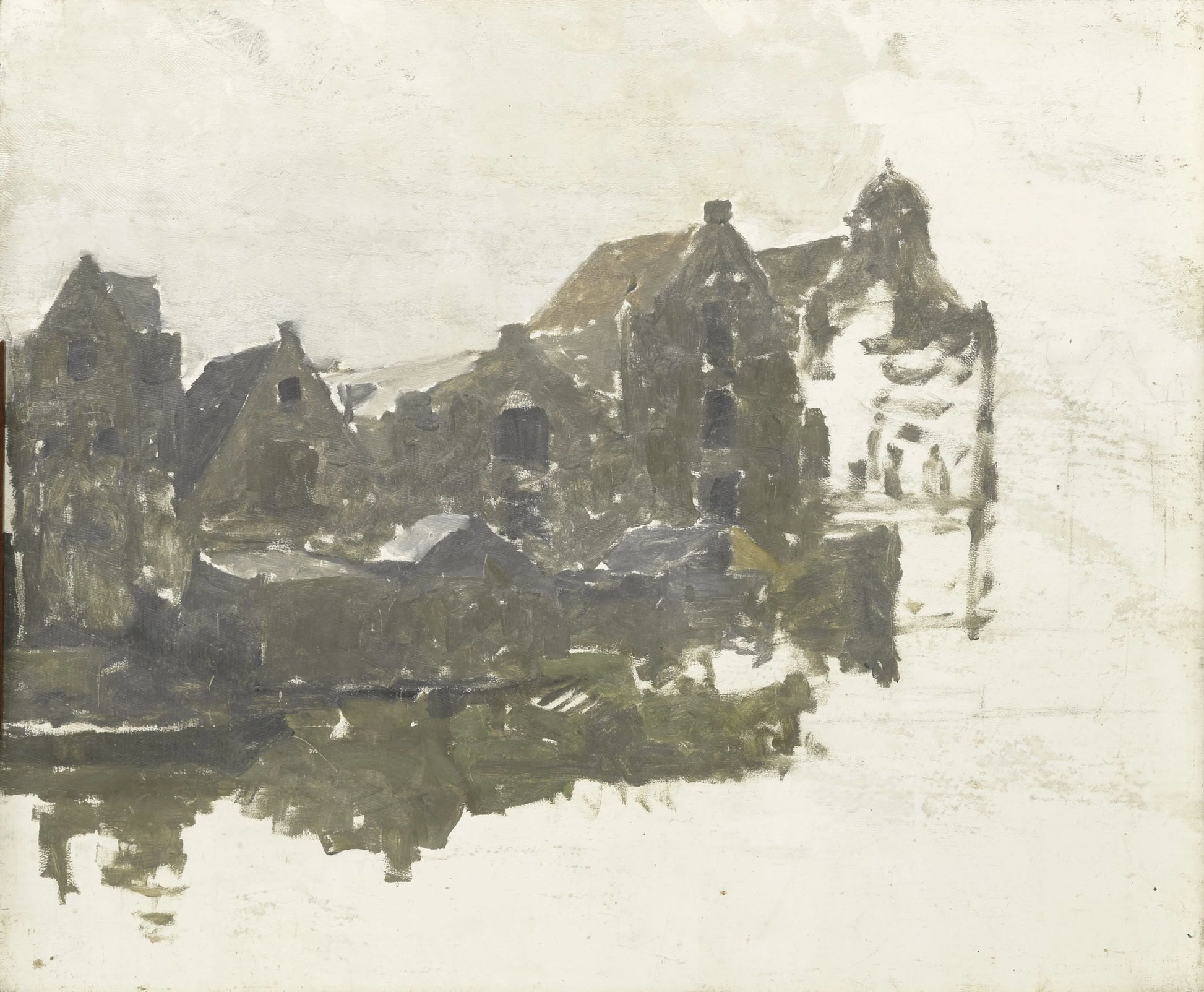 Warehouses on the Teertuinen on the Prinseneiland, Amsterdam – George Hendrik Breitner Vintage Cityscape Art Print | Wall Art Poster