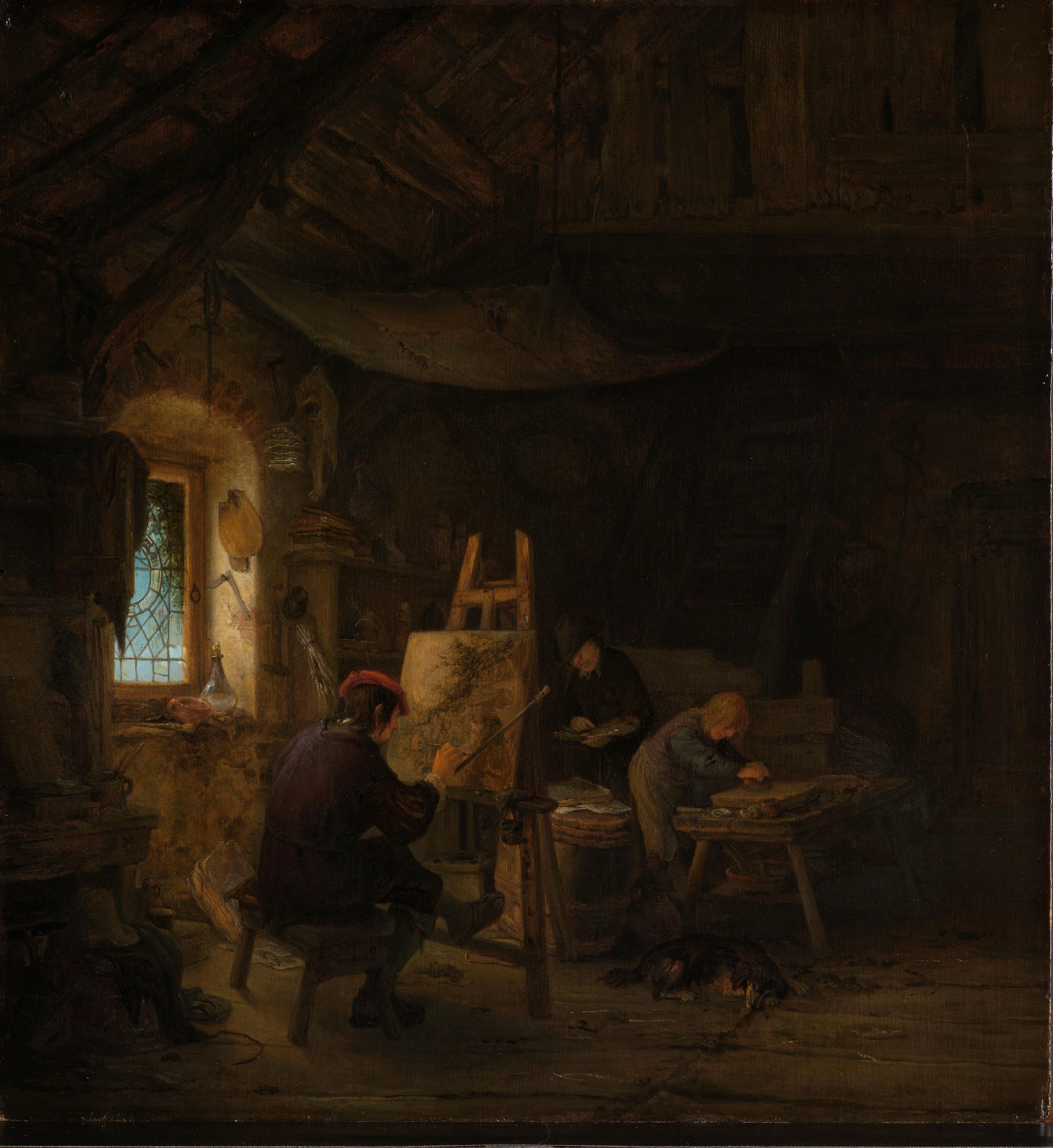The Painter’s Studio – Adriaen van Ostade Vintage Landscape Art Print | Wall Art Poster