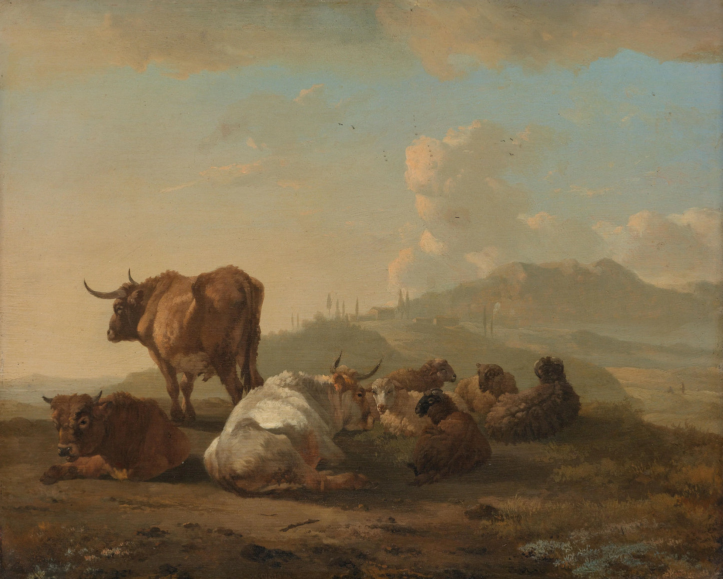 Resting herd – Willem Romeyn Vintage Animal Study Art Print | Wall Art Poster
