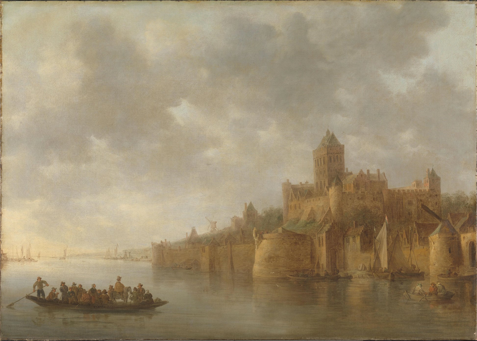 The Valkhof in Nijmegen – Jan van Goyen (signed by artist) Vintage Landscape Art Print | Wall Art Poster