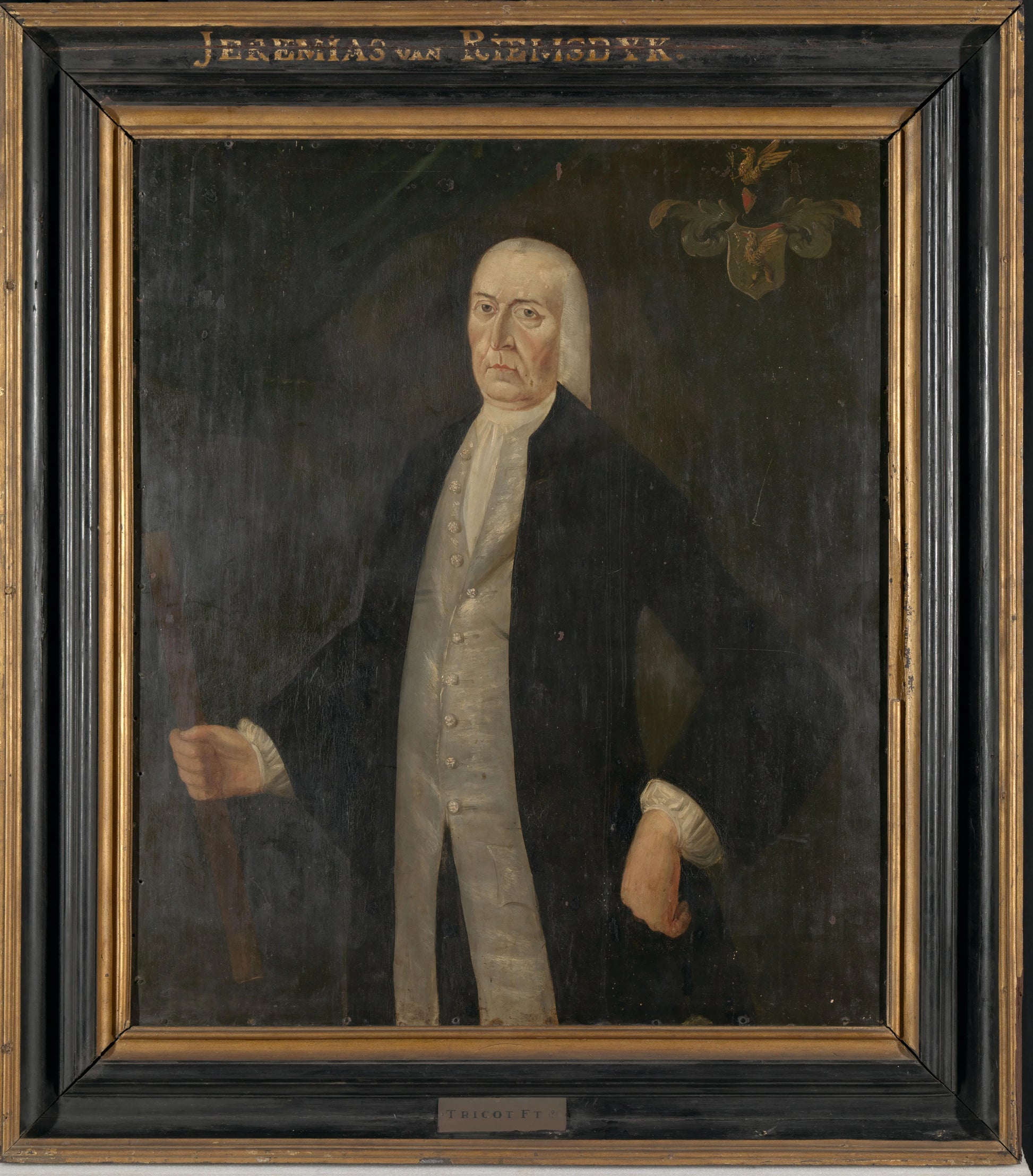 Portrait of Jeremias van Riemsdijk, Governor-General of the Dutch East India Company – toegeschreven aan Franciscus Josephus Fricot Vintage Portrait Art Print | Wall Art Poster