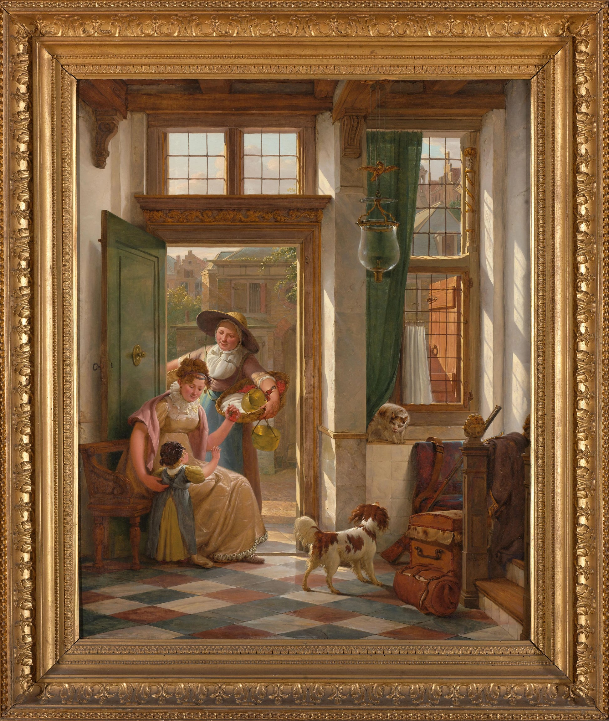 A Cherry Seller at the Door – Abraham van Strij (I) (eigenhandig gesigneerd) Vintage Art Print | Wall Art Poster