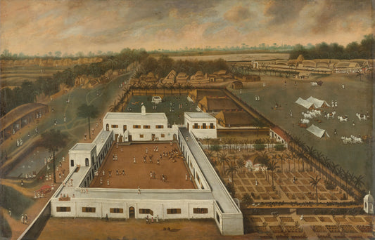 A Dutch Factory in Bengal, probably Cossimbazar – Hendrik van Schuylenburgh Vintage Art Print | Wall Art Poster