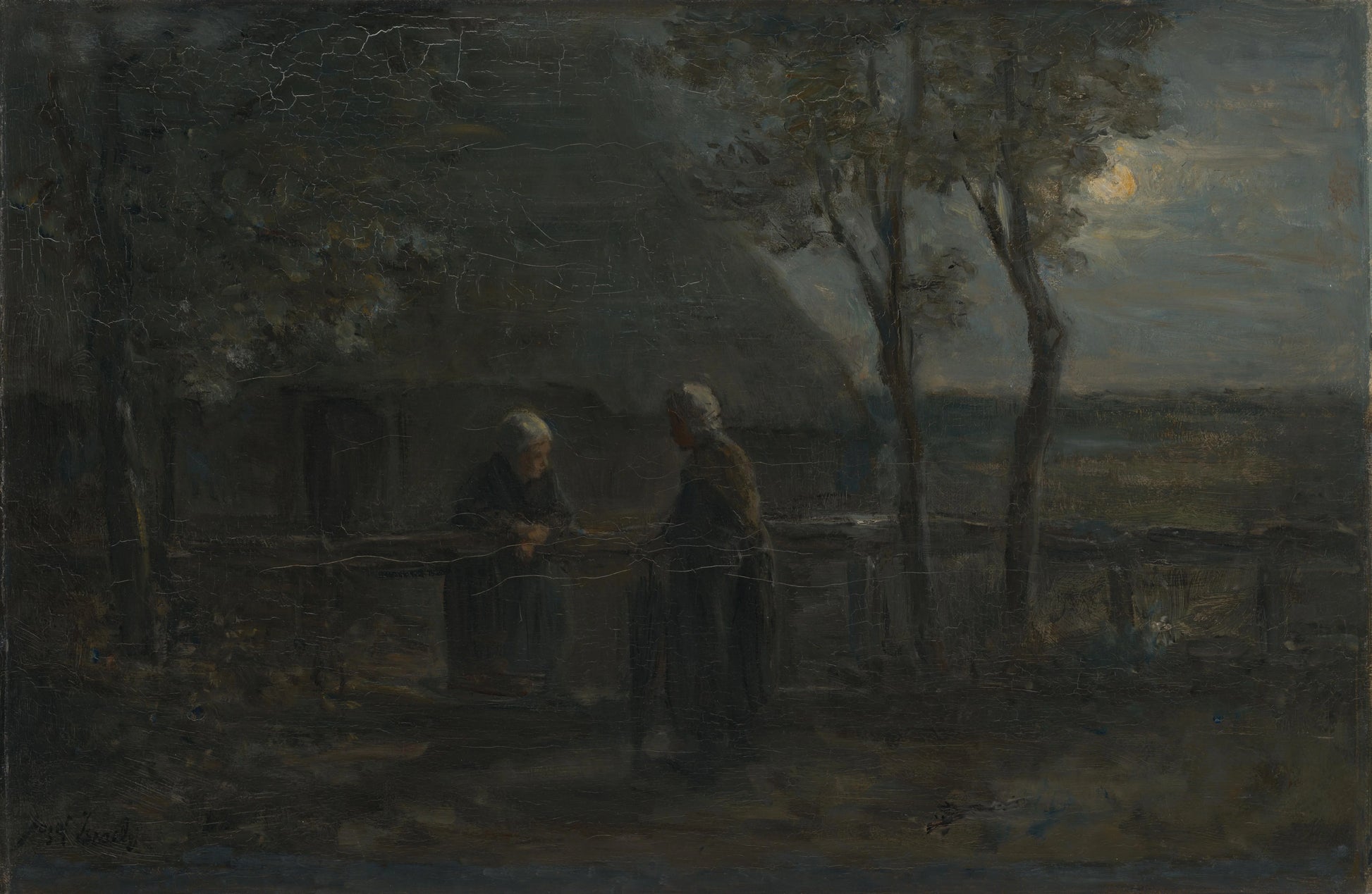 'Neighborly Gossip' – Jozef Israëls Vintage Art Print | Wall Art Poster