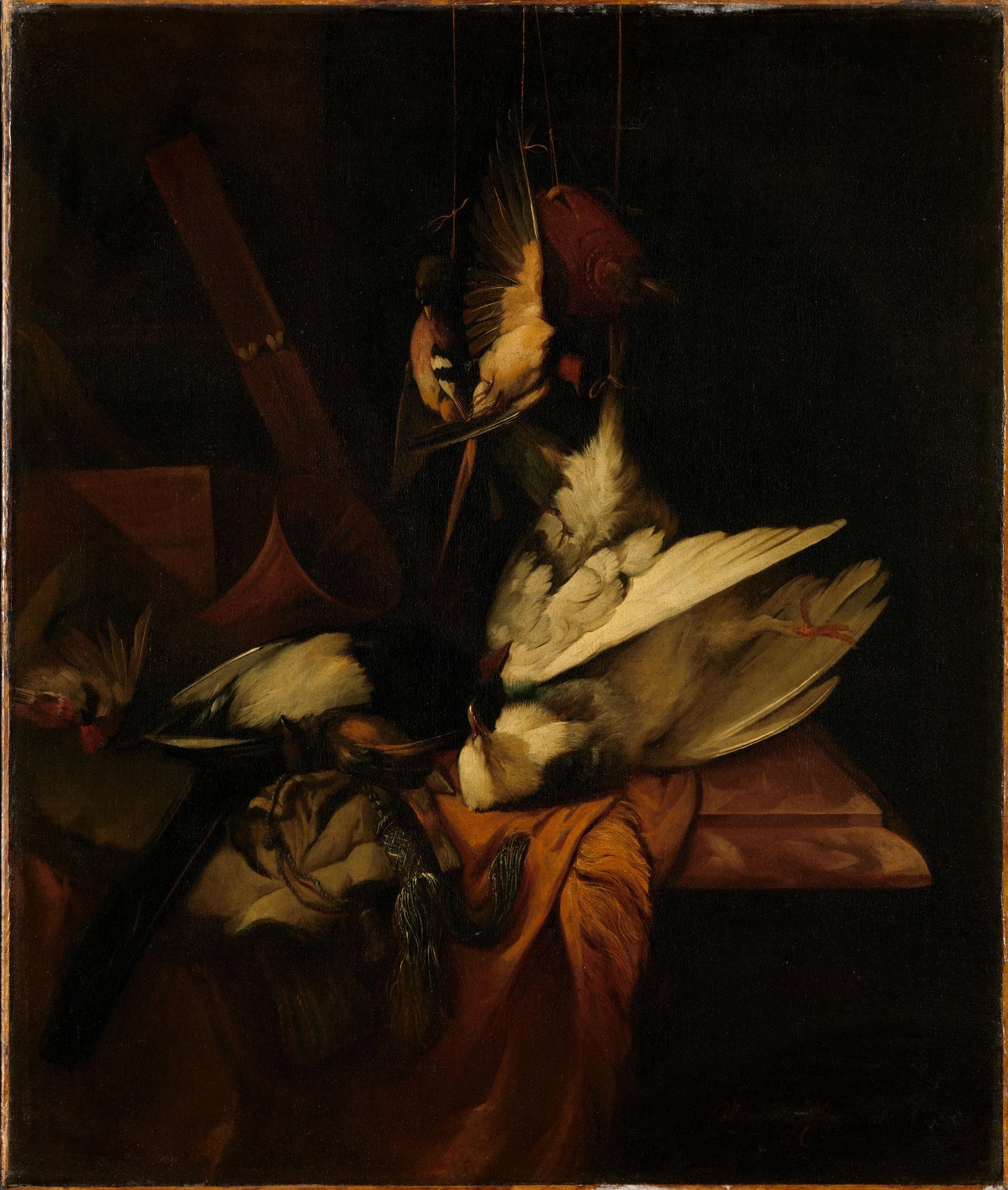 Still Life with Birds and Implements of the Hunt – William Gowe Ferguson (mentioned on object) Vintage Still Life Art Print | Wall Art Poster