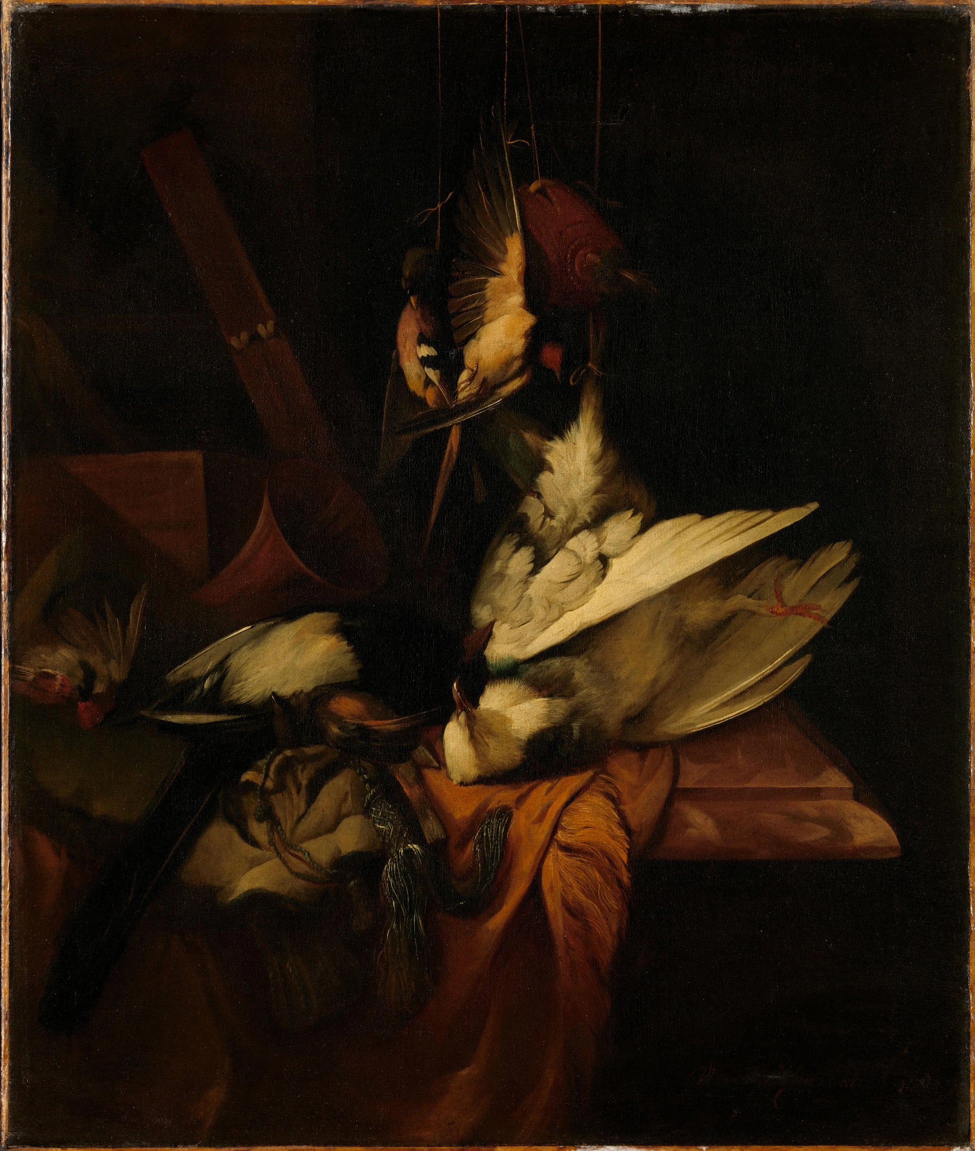 Still Life with Birds and Implements of the Hunt – William Gowe Ferguson (mentioned on object) Vintage Still Life Art Print | Wall Art Poster