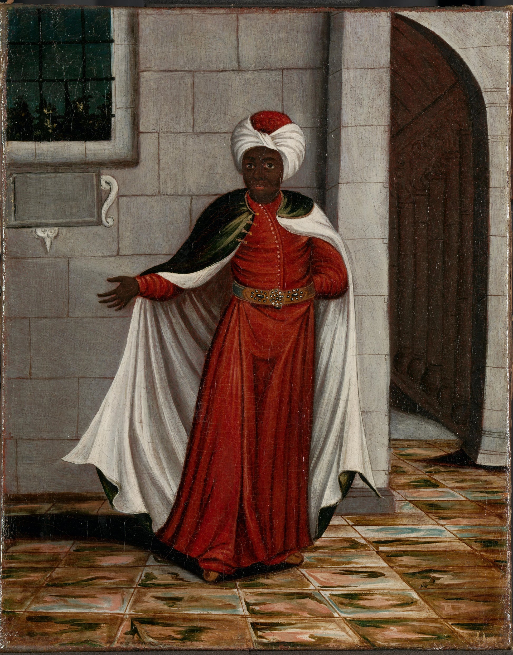 The Kislar Aghassi, Chief of the Black Eunuchs of the Sultan – workshop of Jean Baptiste Vanmour Vintage Art Print | Wall Art Poster