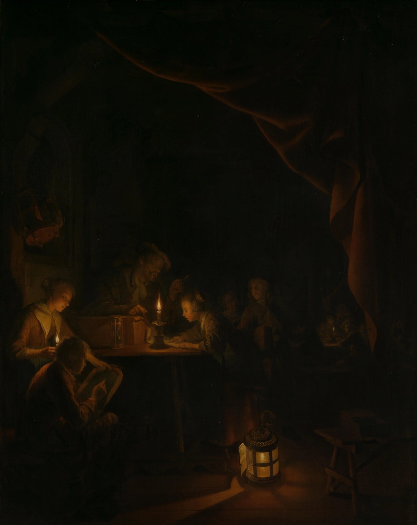 The Night School – Gerrit Dou Vintage Art Print | Wall Art Poster