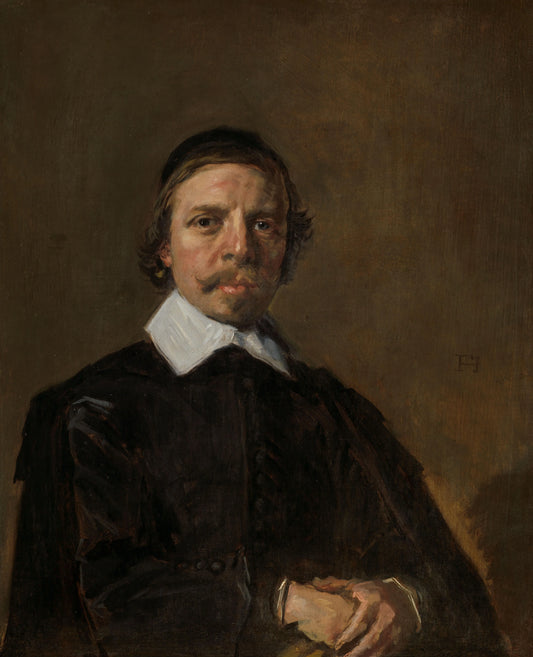 Portrait of a Man, possibly a Clergyman – Frans Hals (eigenhandig gesigneerd) Vintage Portrait Art Print | Wall Art Poster