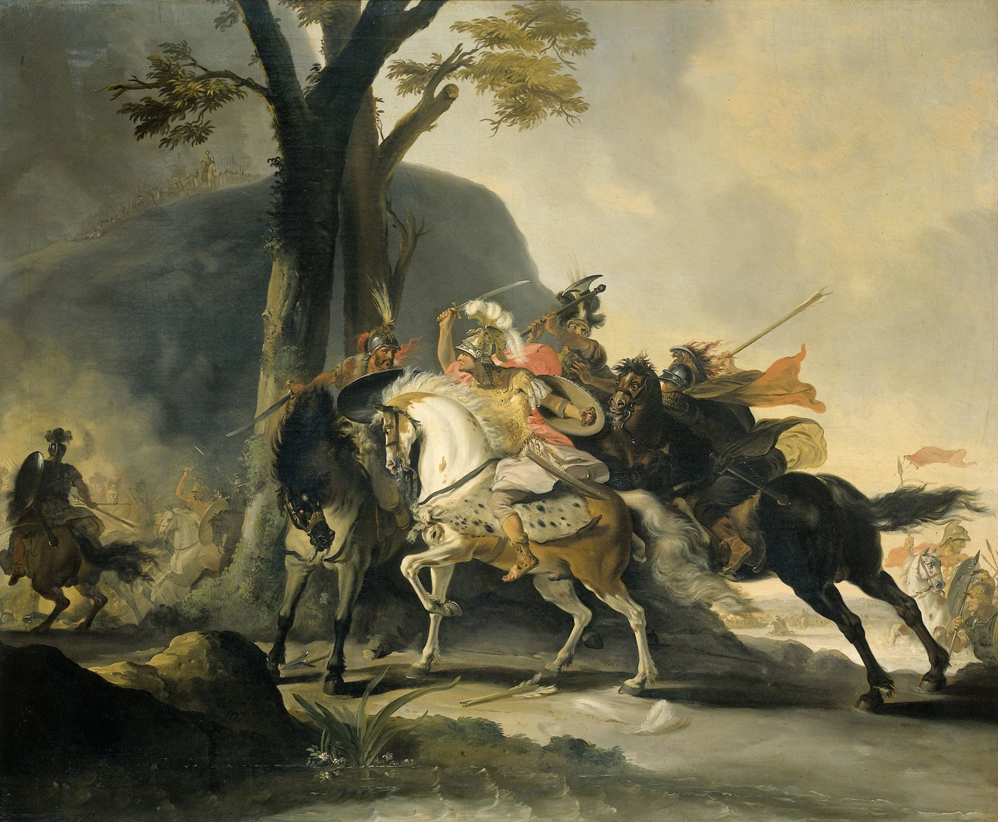 Alexander the Great at the Battle of the Granicus against the Persians – Cornelis Troost Vintage Art Print | Wall Art Poster