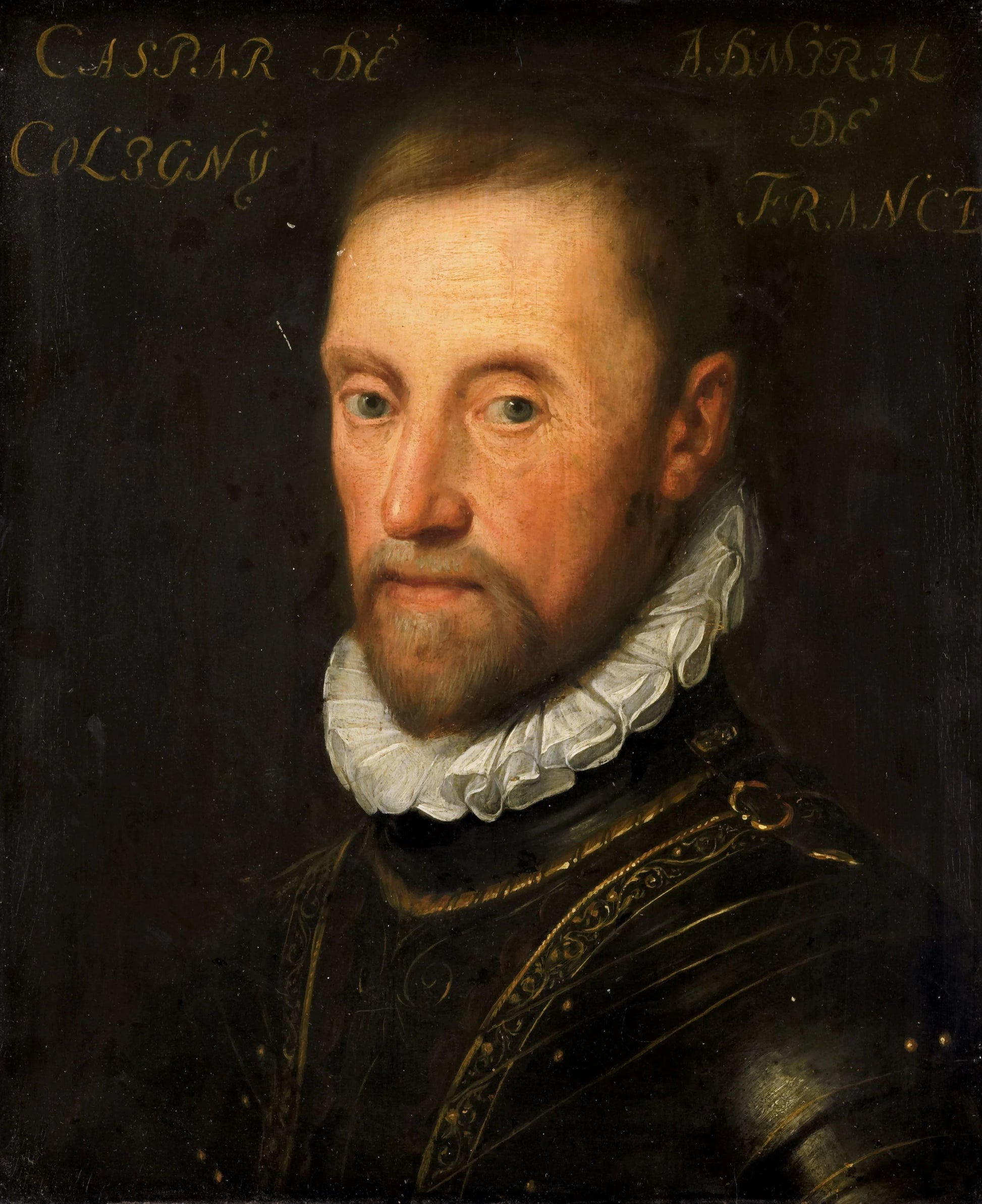 Portrait of Gaspard de Coligny (1517-72) – atelier van Jan Antonisz. van Ravesteyn Vintage Portrait Art Print | Wall Art Poster
