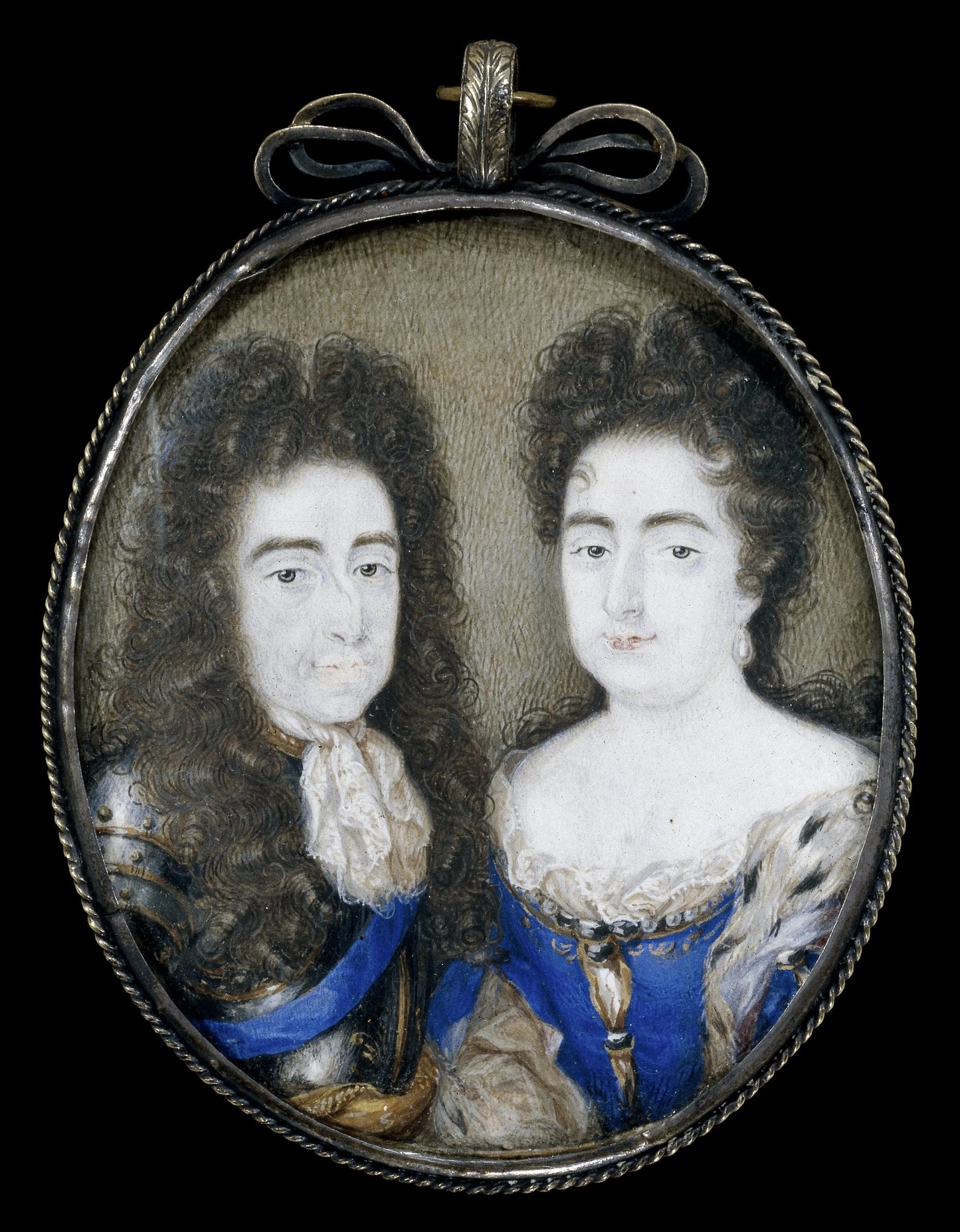 Willem III (1650-1702), prins van Oranje en sinds 1689 koning van Engeland met zijn vrouw Maria Stuart (1662-95) – Peter Hoadly Vintage Art Print | Wall Art Poster