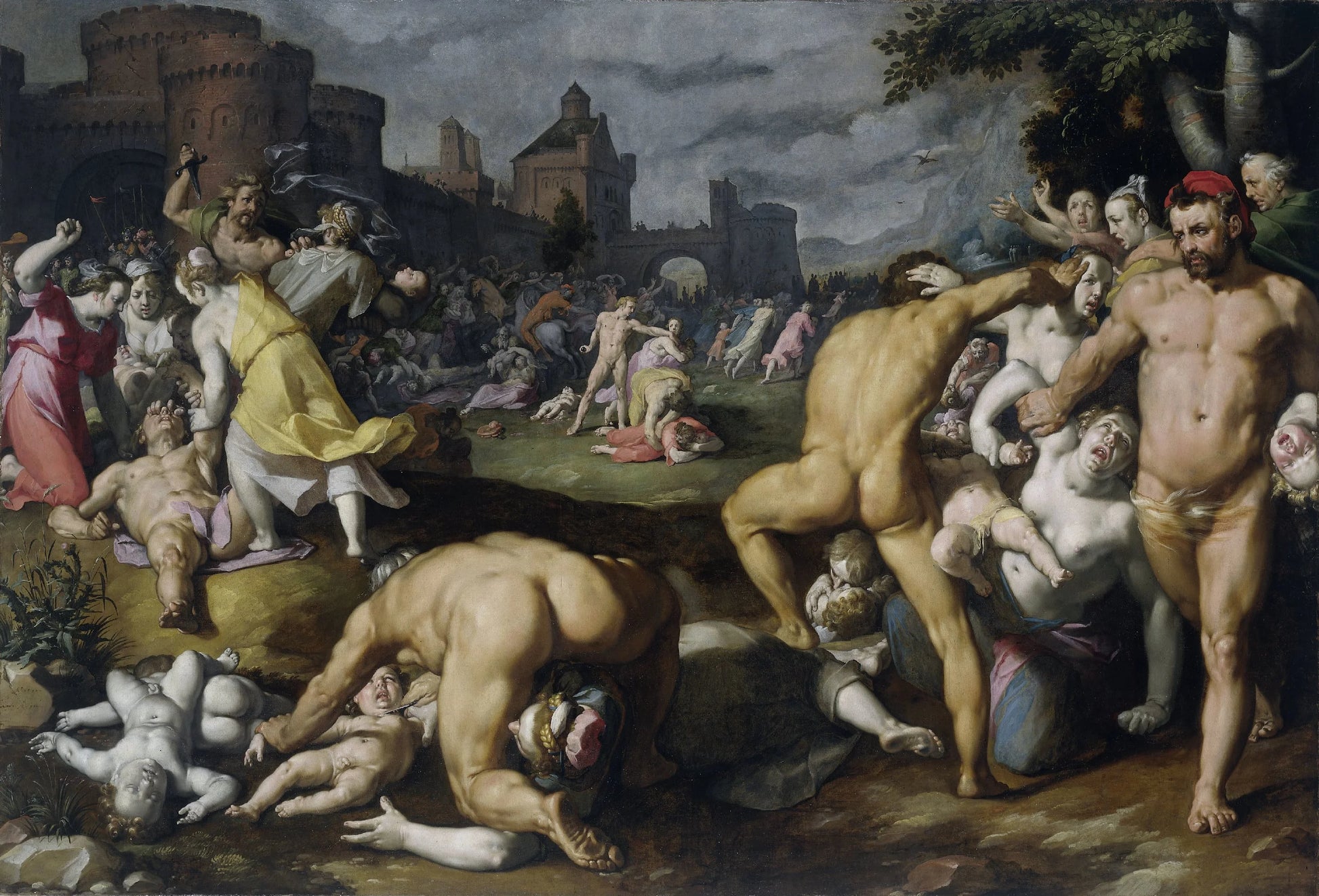 The Massacre of the Innocents – Cornelis Cornelisz. van Haarlem Vintage Art Print | Wall Art Poster