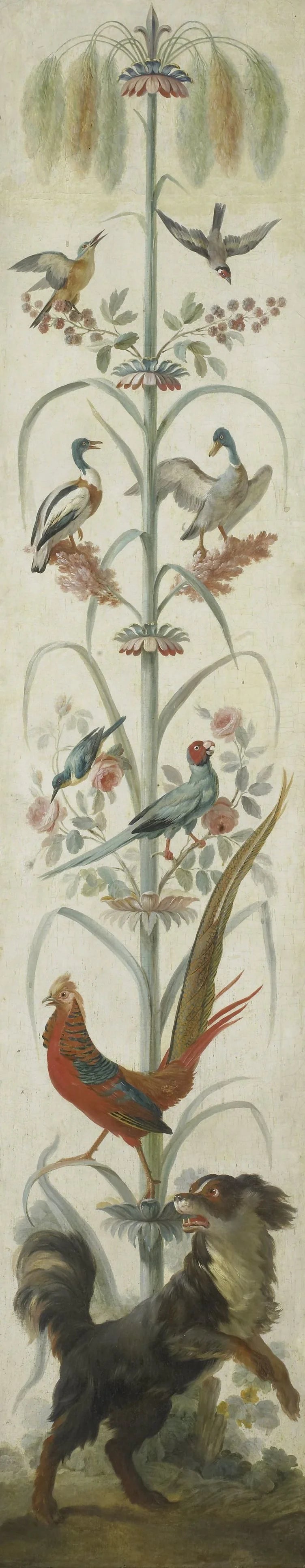 Decorative Depiction with Plants and Animals – anonymous Vintage Animal Study Art Print | Wall Art Poster