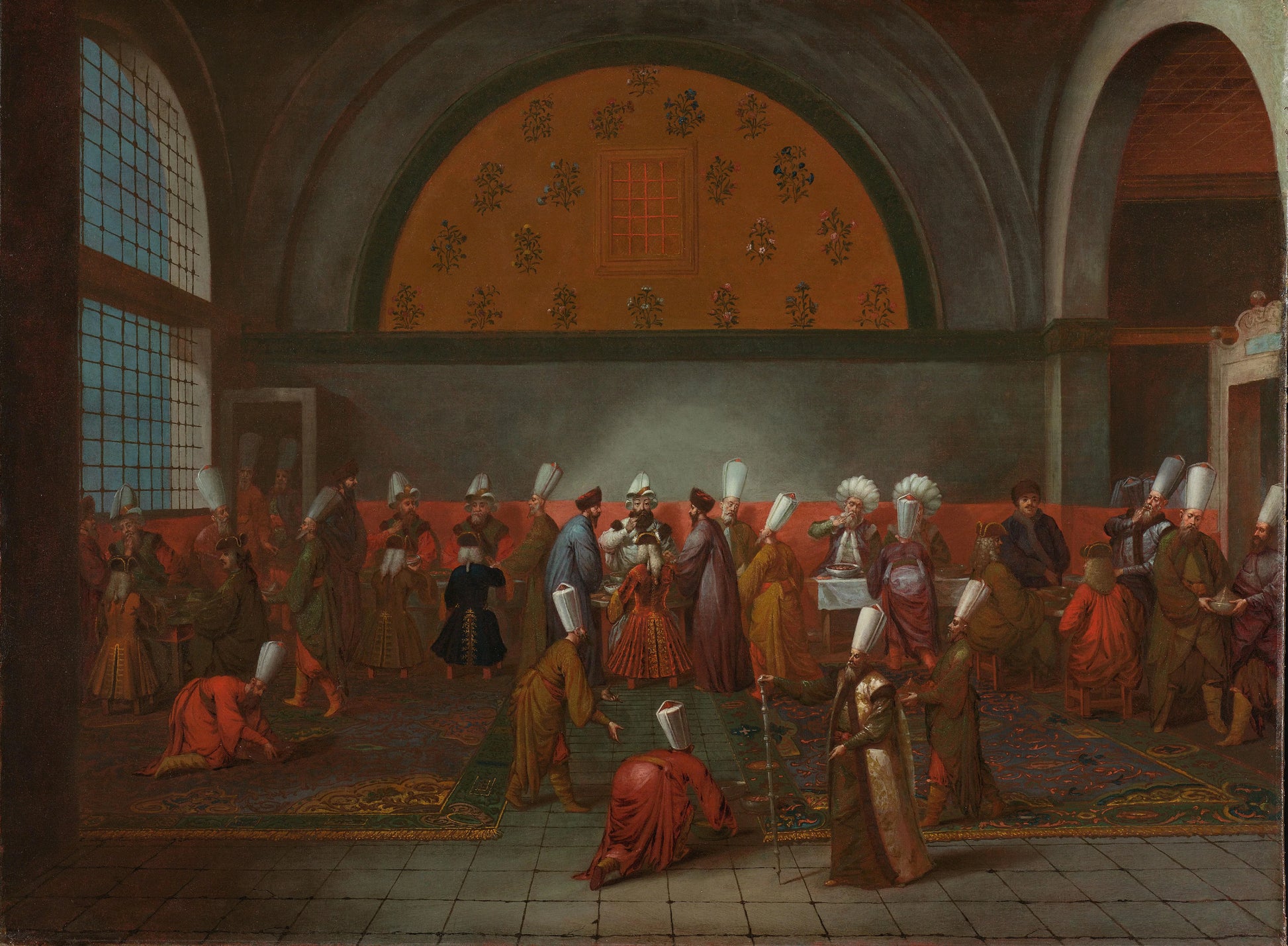The Meal in Honour of Ambassador Cornelis Calkoen – Jean Baptiste Vanmour Vintage Art Print | Wall Art Poster