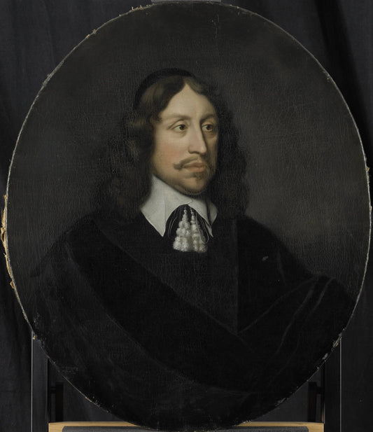 Portrait of Johan de Vries, Director of the Rotterdam Chamber of the Dutch East India Company, elected 1667 – Pieter van der Werff Vintage Portrait Art Print | Wall Art Poster
