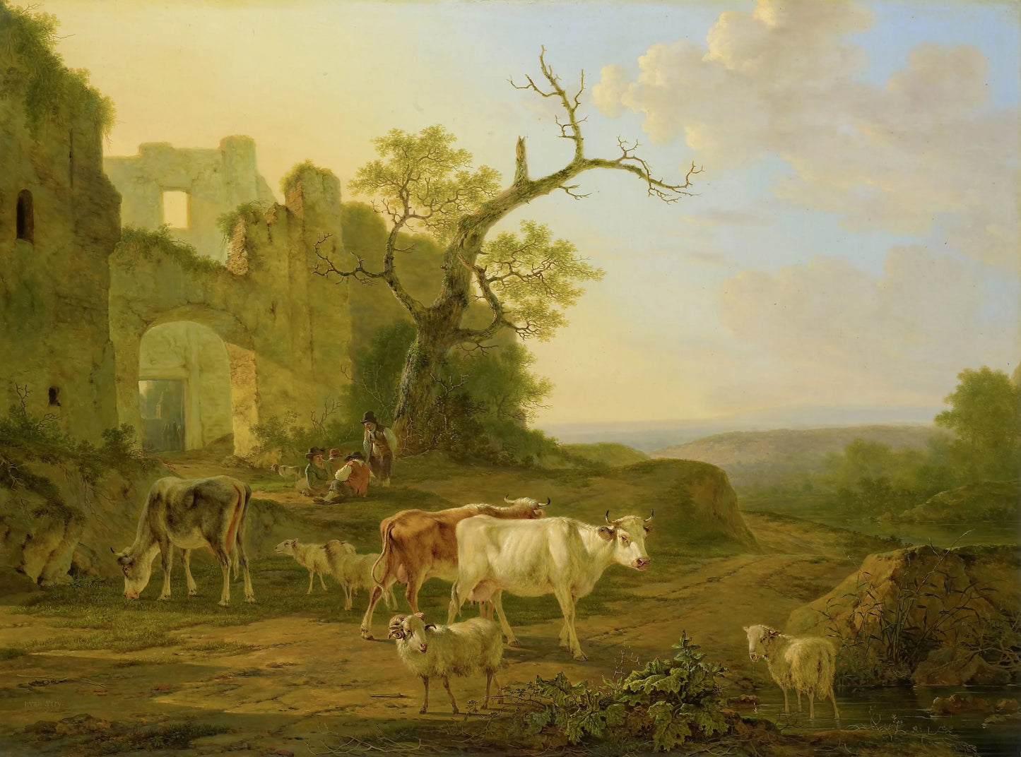 Schapen op de heide – Jan Bedijs Tom Vintage Art Print | Wall Art Poster