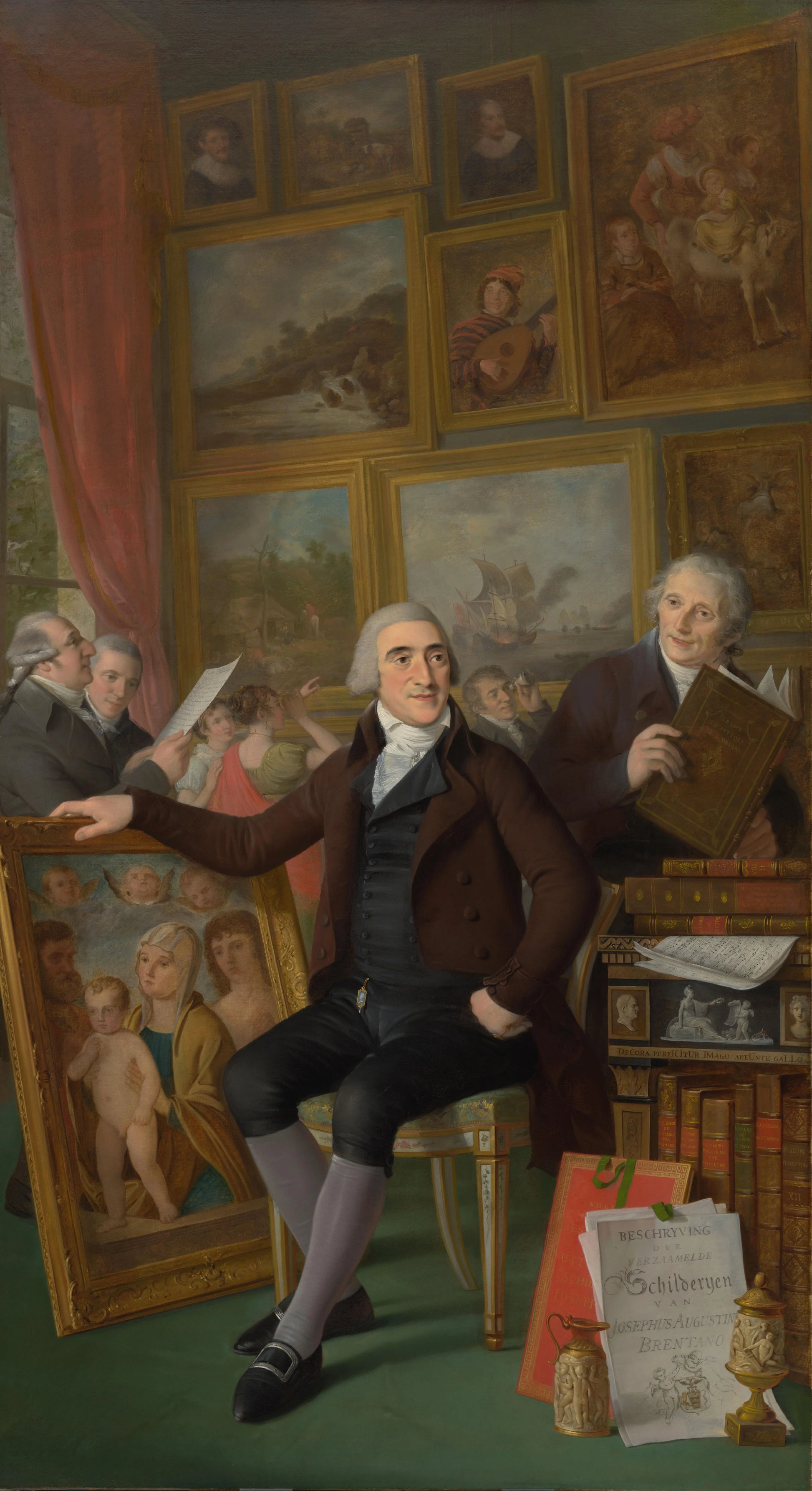 Portrait of the Collector Josephus Augustinus Brentano – Adriaan de Lelie (mentioned on object) Vintage Portrait Art Print | Wall Art Poster