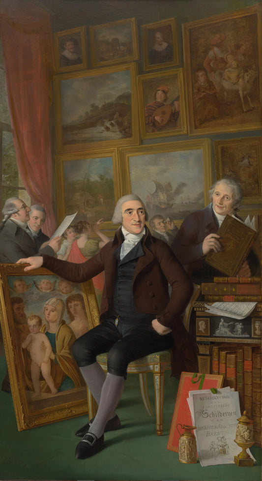 Portrait of the Collector Josephus Augustinus Brentano – Adriaan de Lelie (mentioned on object) Vintage Portrait Art Print | Wall Art Poster