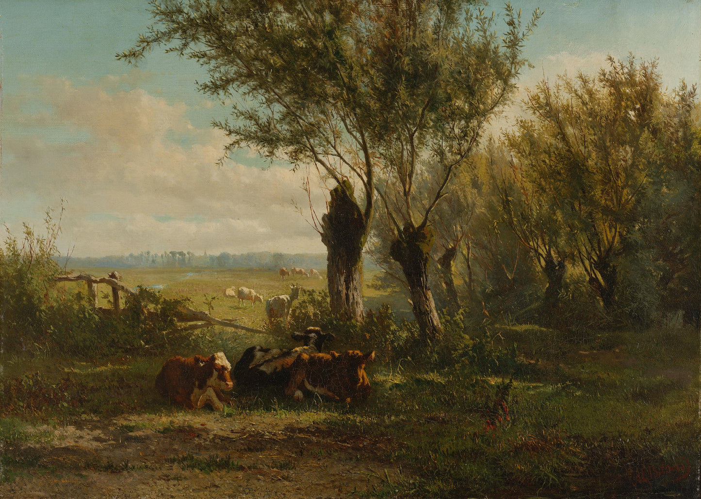 Meadow near Oosterbeek – Gerard Bilders (mentioned on object) Vintage Art Print | Wall Art Poster