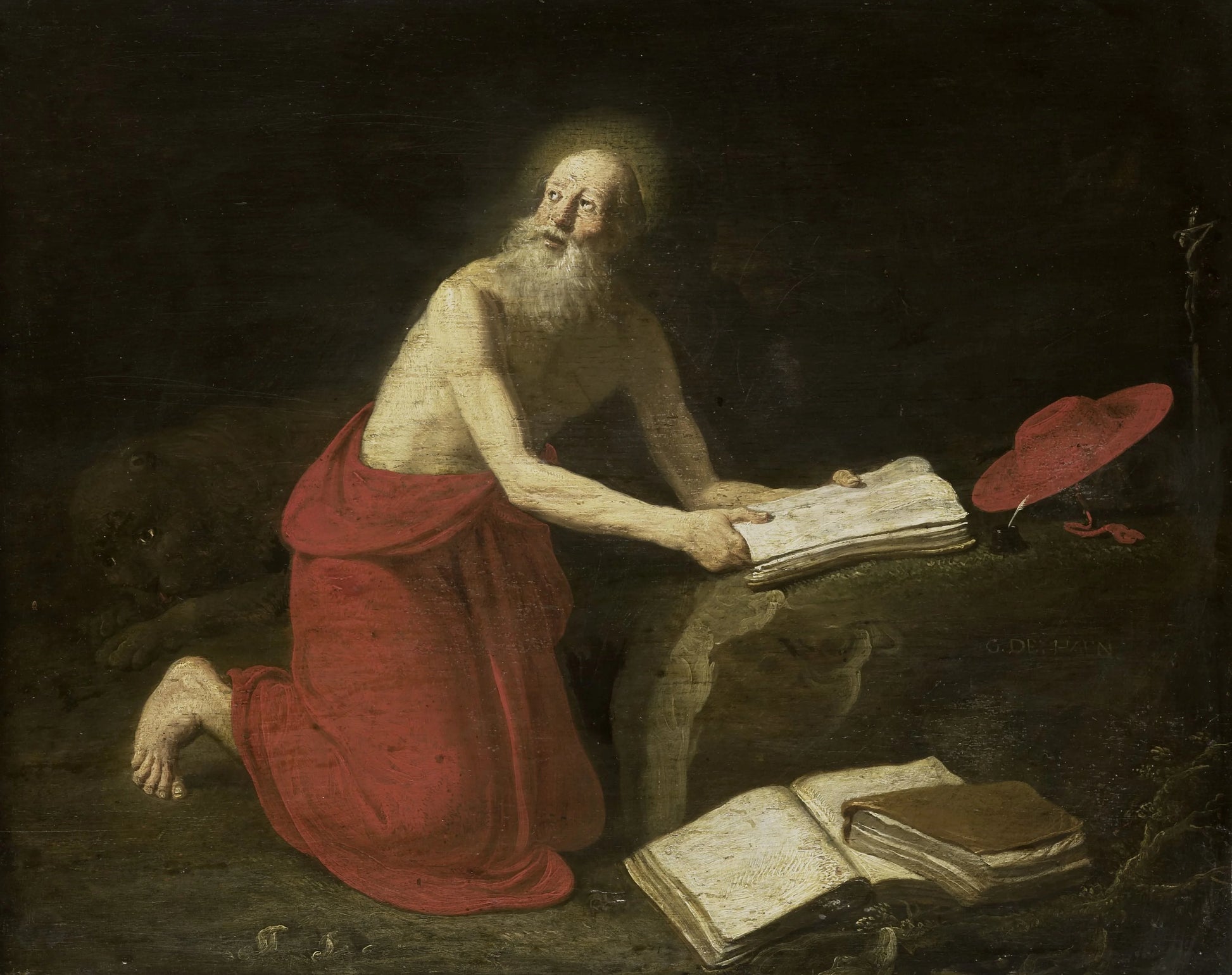 St Jerome – Gerrit de Haen Vintage Art Print | Wall Art Poster