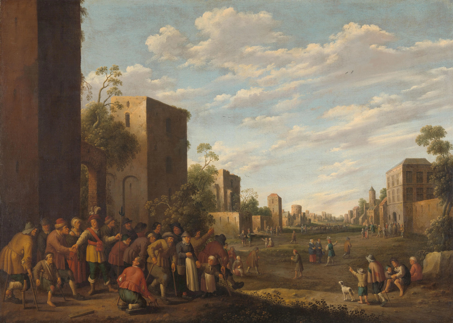 Housing the Poor – Joost Cornelisz Droochsloot (signed by artist) Vintage Art Print | Wall Art Poster