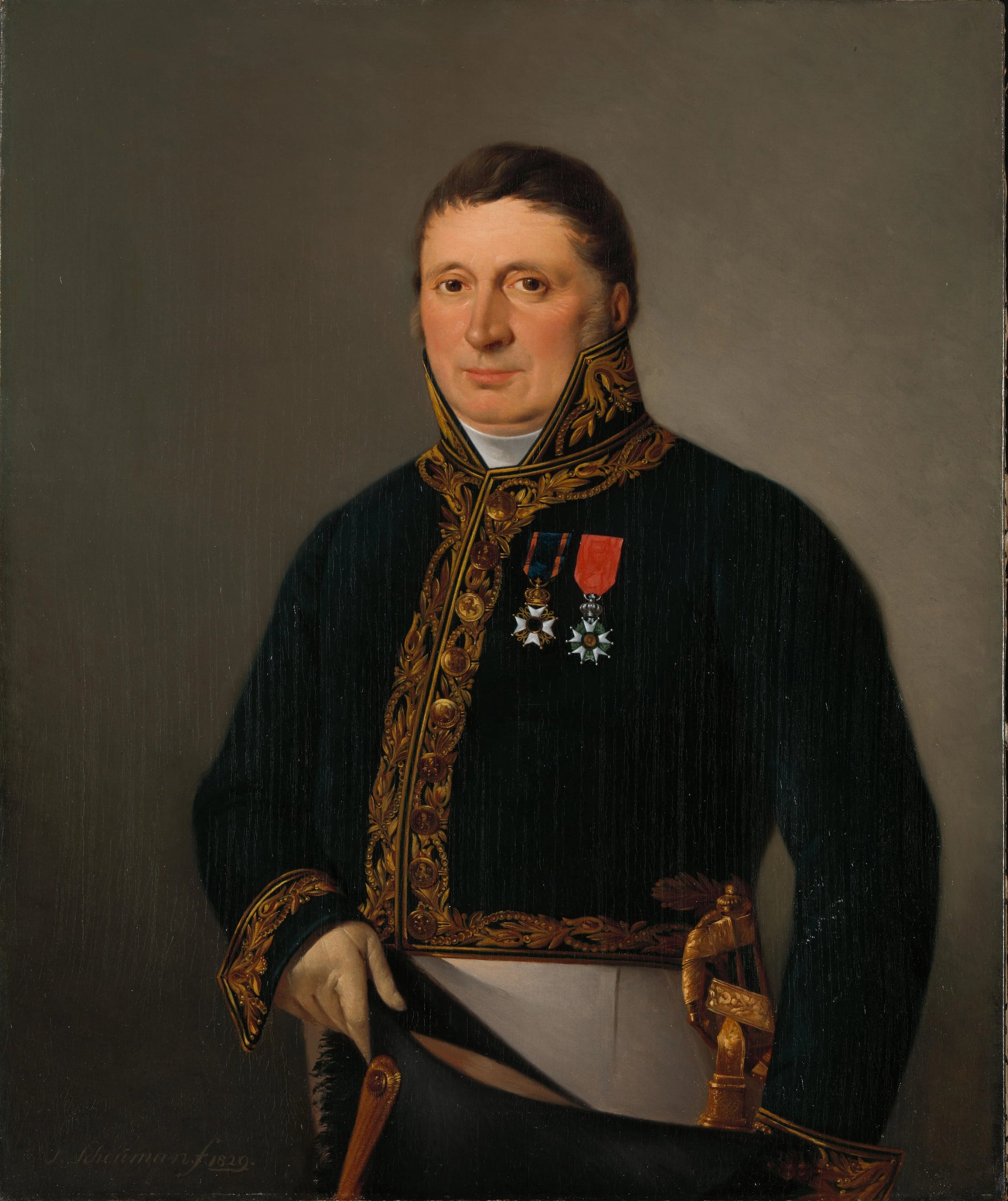 Portrait of Inspector-General A.F. Goudriaan – Izaak Schouman Vintage Portrait Art Print | Wall Art Poster