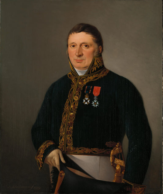 Portrait of Inspector-General A.F. Goudriaan – Izaak Schouman Vintage Portrait Art Print | Wall Art Poster