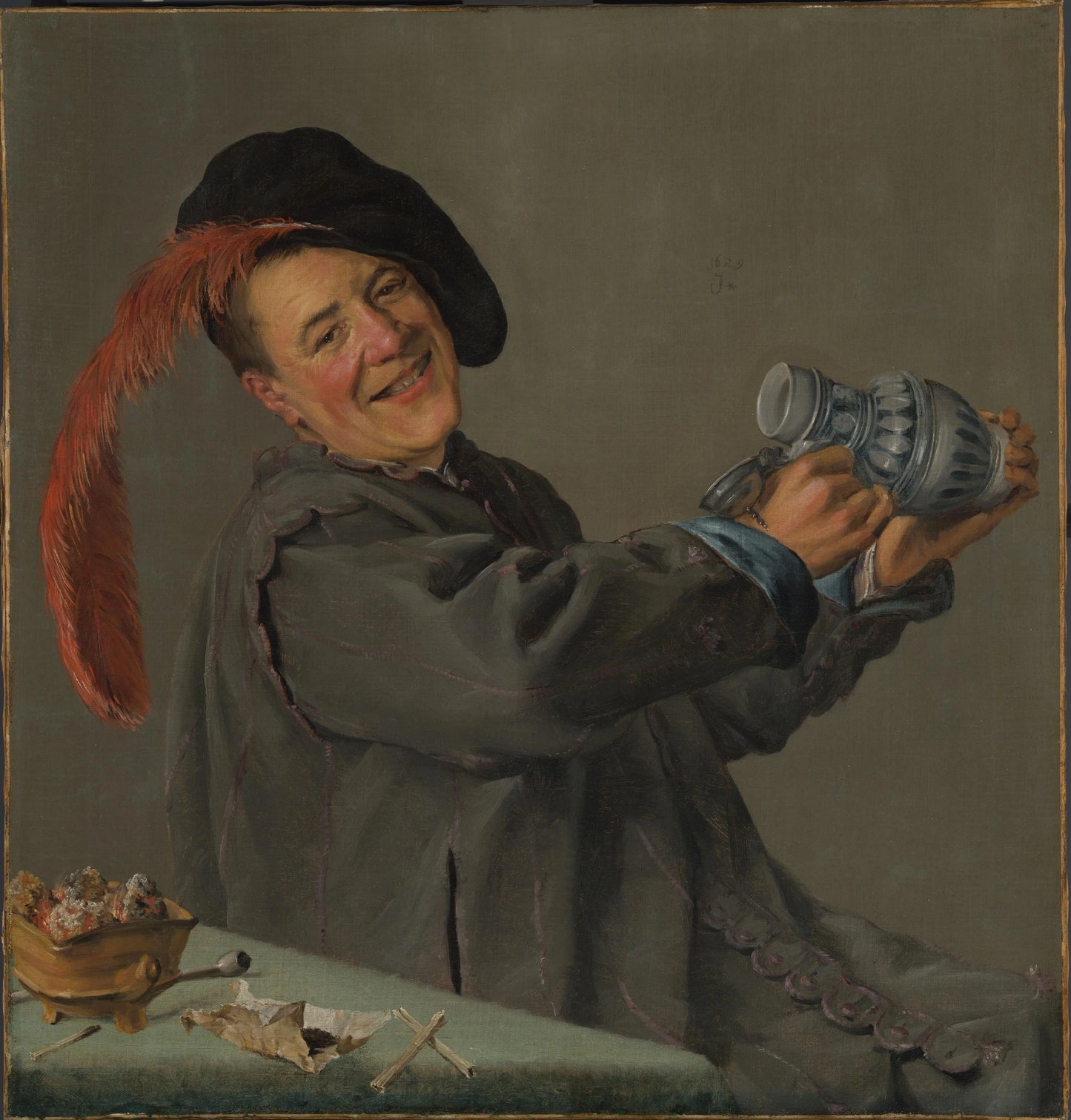 The Jolly Drinker – Judith Leyster (vermeld op object) Vintage Art Print | Wall Art Poster