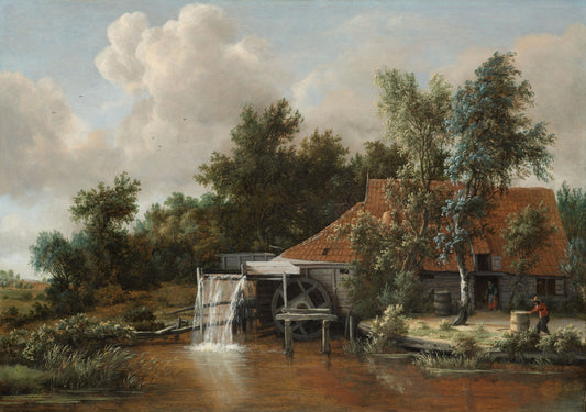 A Watermill – Meindert Hobbema Vintage Landscape Art Print | Wall Art Poster