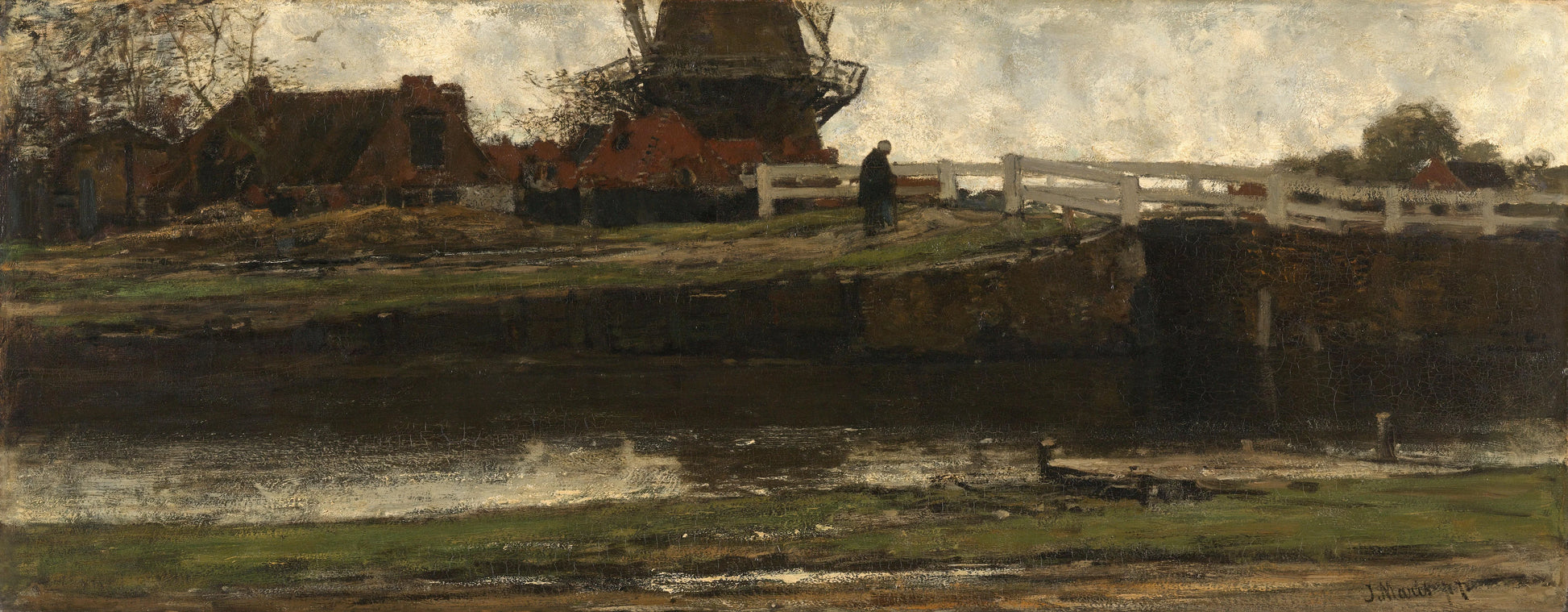 The Truncated Windmill – Jacob Maris Vintage Landscape Art Print | Wall Art Poster