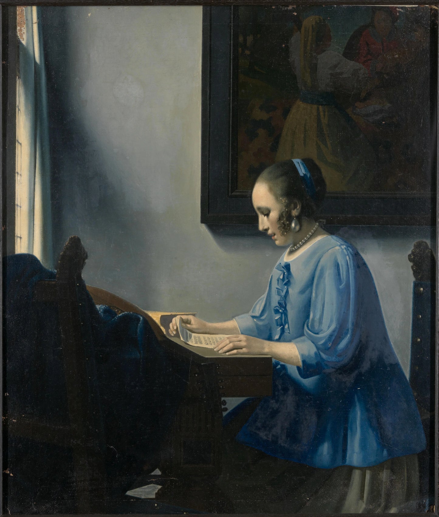Woman Reading Sheet Music – Han van Meegeren Vintage Art Print | Wall Art Poster
