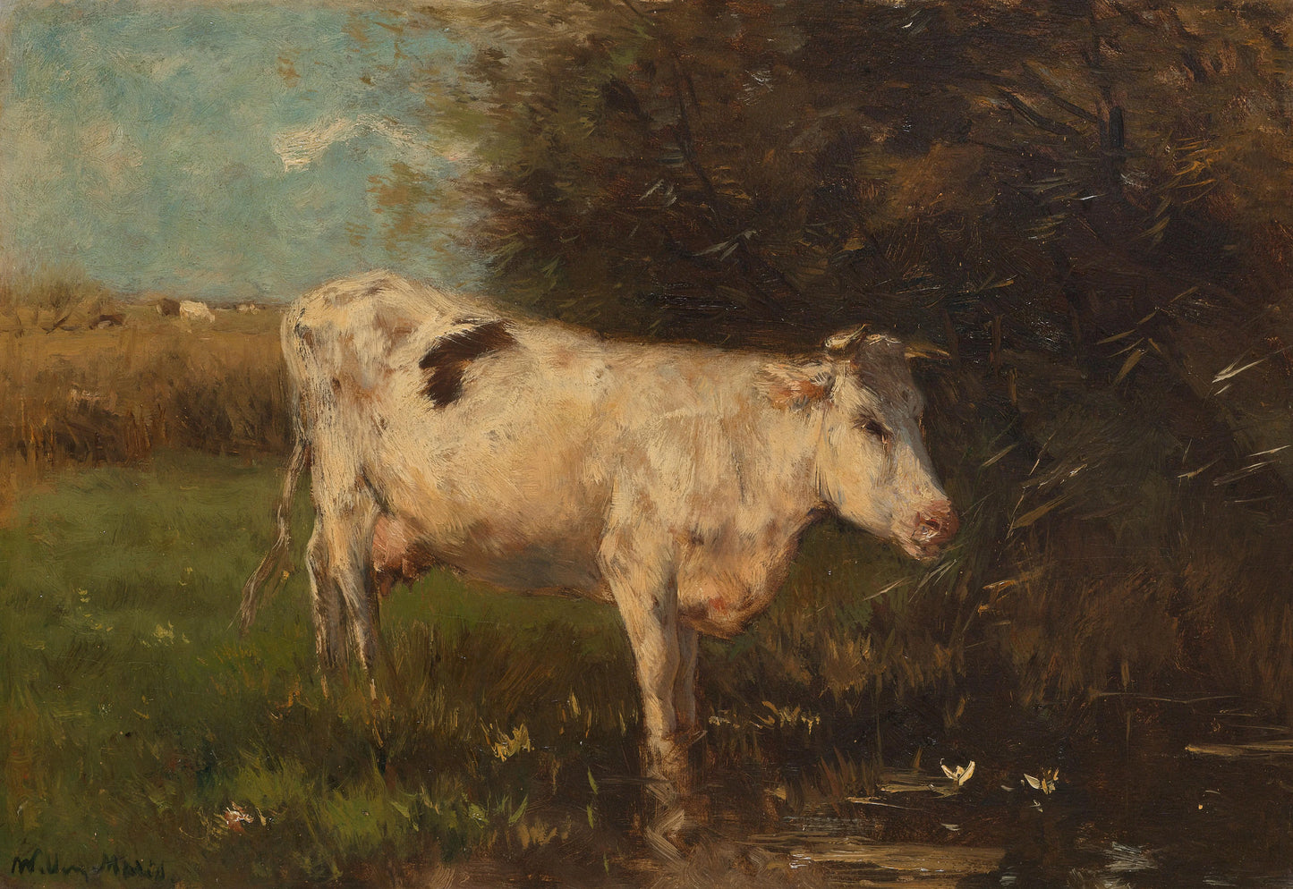 White Cow – Willem Maris Vintage Art Print | Wall Art Poster