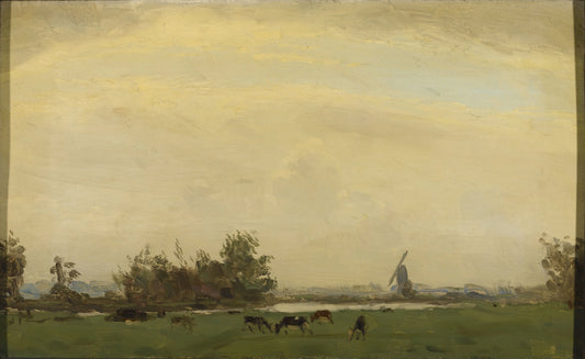 Meadow Landscape on the Spaarne – Gerrit Willem Dijsselhof Vintage Landscape Art Print | Wall Art Poster