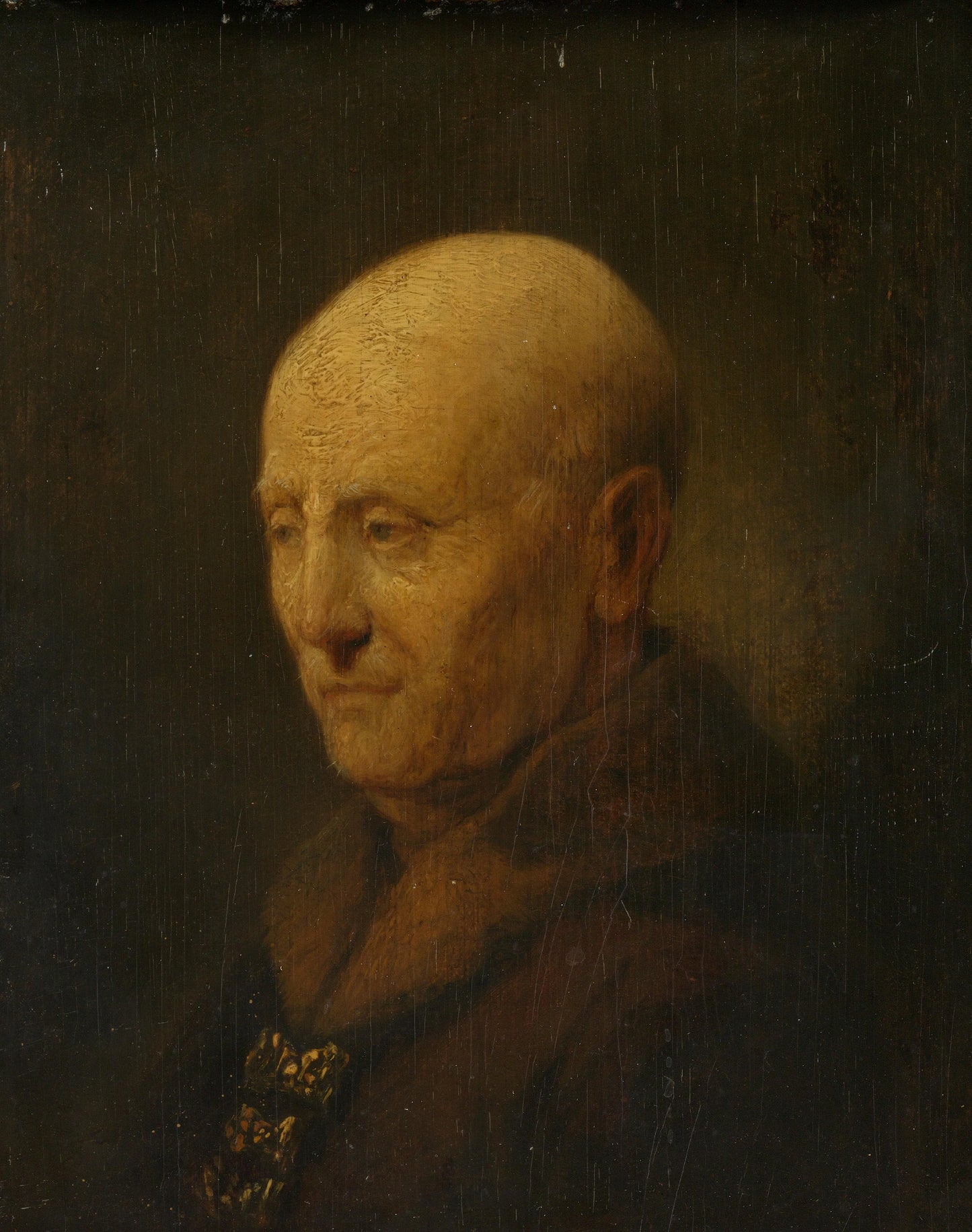 Portrait of a man, perhaps Rembrandt's father, Harmen Gerritsz van Rijn – copy after Rembrandt van Rijn Vintage Portrait Art Print | Wall Art Poster