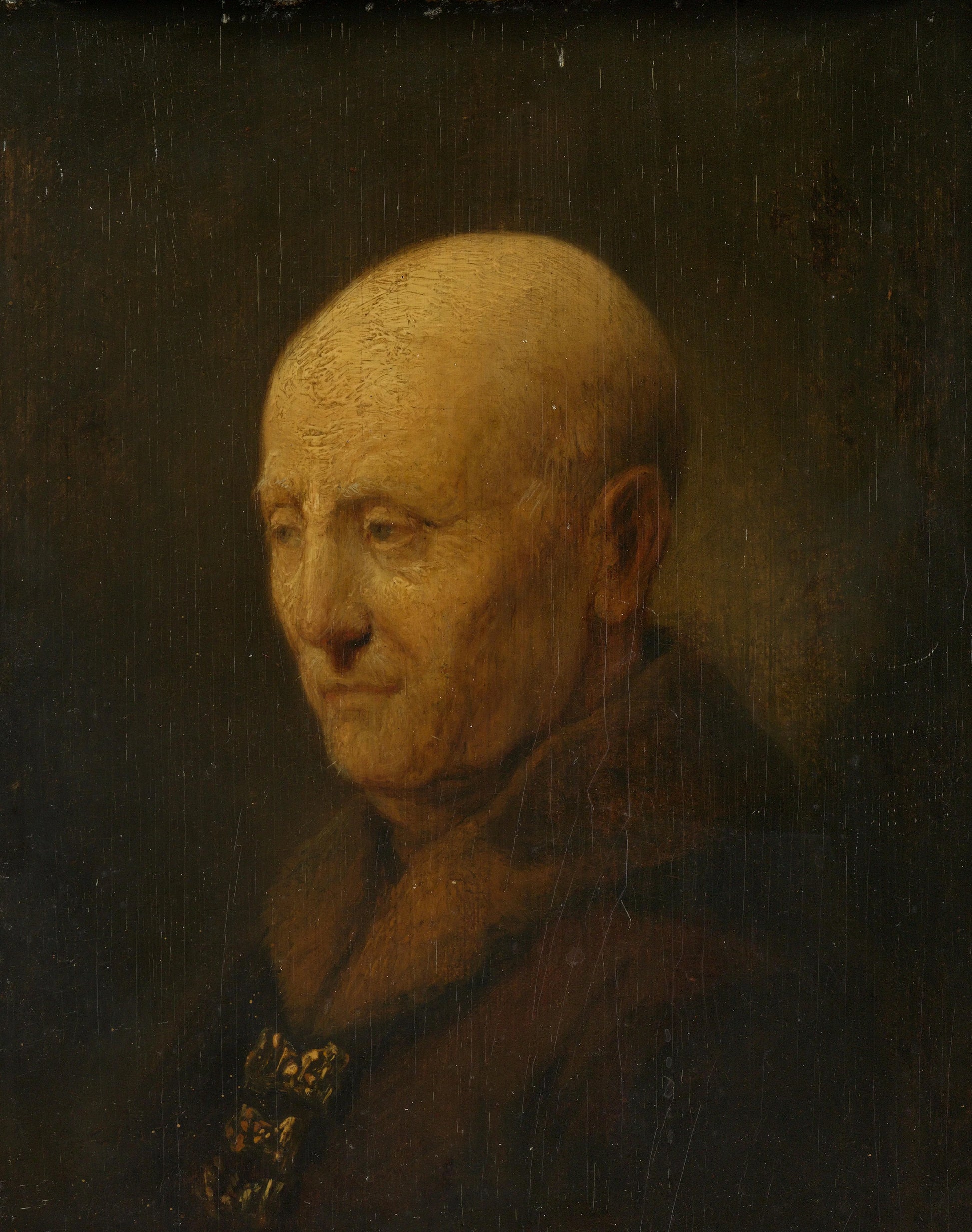 Portrait of a man, perhaps Rembrandt's father, Harmen Gerritsz van Rijn – copy after Rembrandt van Rijn Vintage Portrait Art Print | Wall Art Poster
