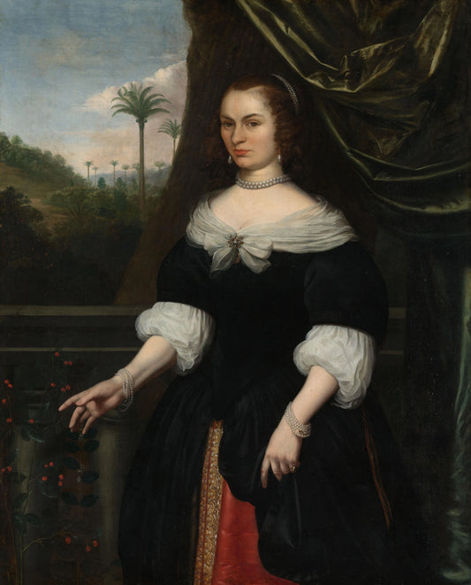 Portrait of Dina Lems – Daniel Vertangen (eigenhandig gesigneerd) Vintage Portrait Art Print | Wall Art Poster