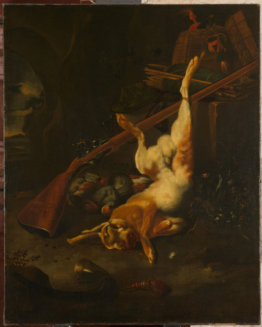 A Hunter's Bag, with Dead Hare – Melchior d' Hondecoeter Vintage Still Life Art Print | Wall Art Poster