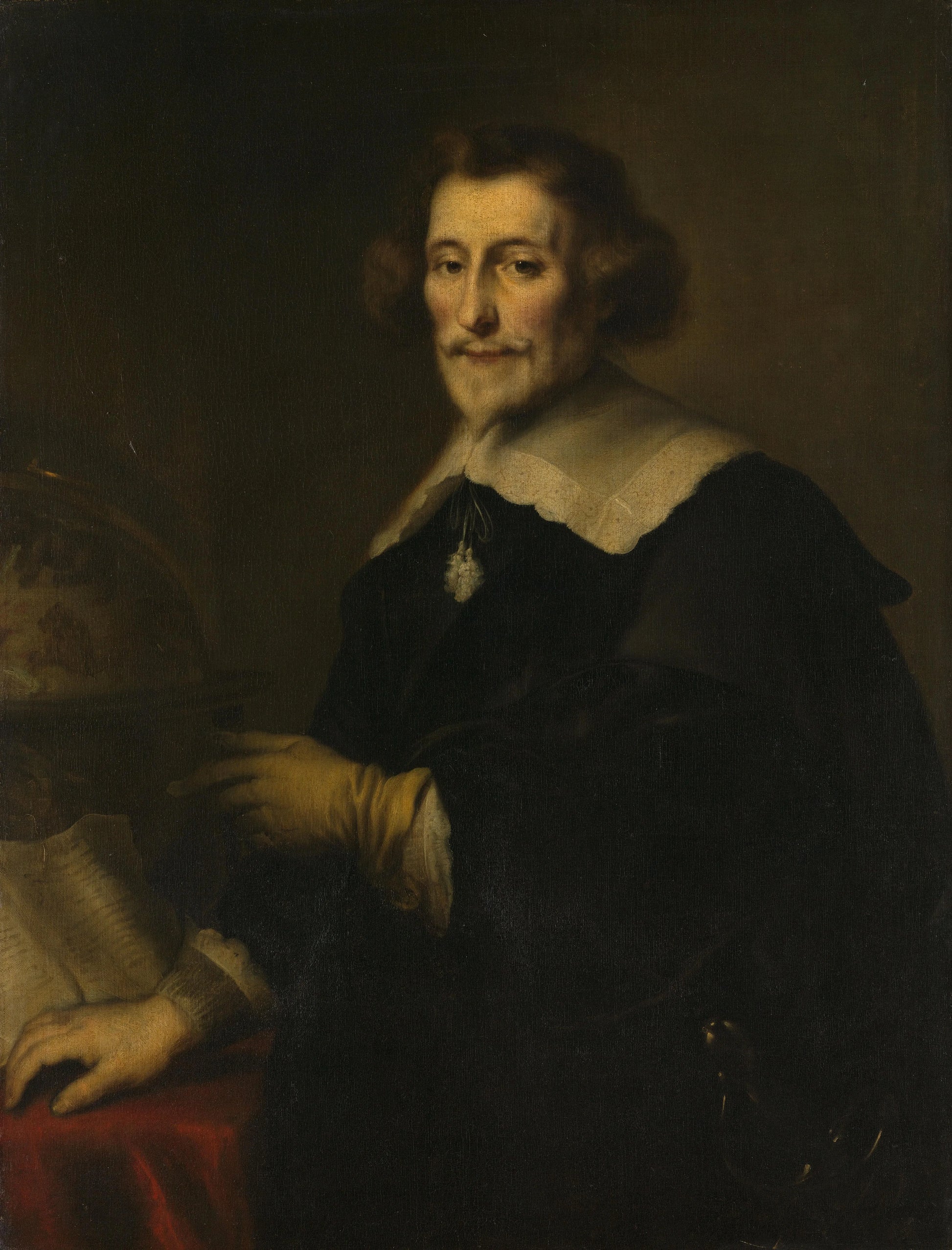 Portrait of Pieter Corneliszoon Hooft, Bailiff of Muiden, Historian and Poet – kopie naar Joachim von Sandrart (I) Vintage Portrait Art Print | Wall Art Poster