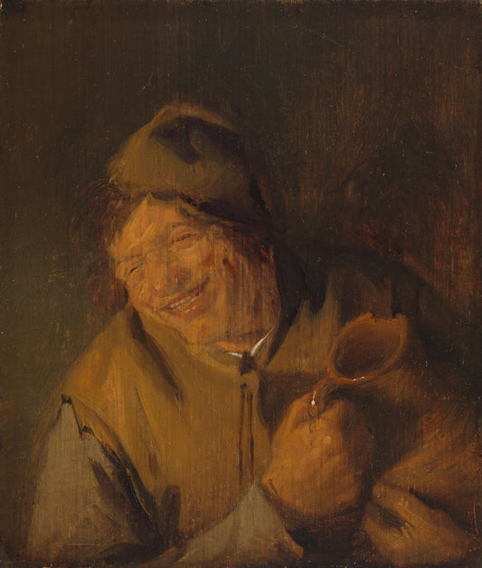 The Merry Peasant – Adriaen van Ostade (mentioned on object) Vintage Art Print | Wall Art Poster