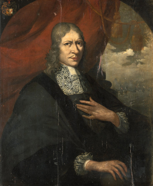 Portrait of Rycklof van Goens, Governor-General – toegeschreven aan Martin Palin Vintage Portrait Art Print | Wall Art Poster