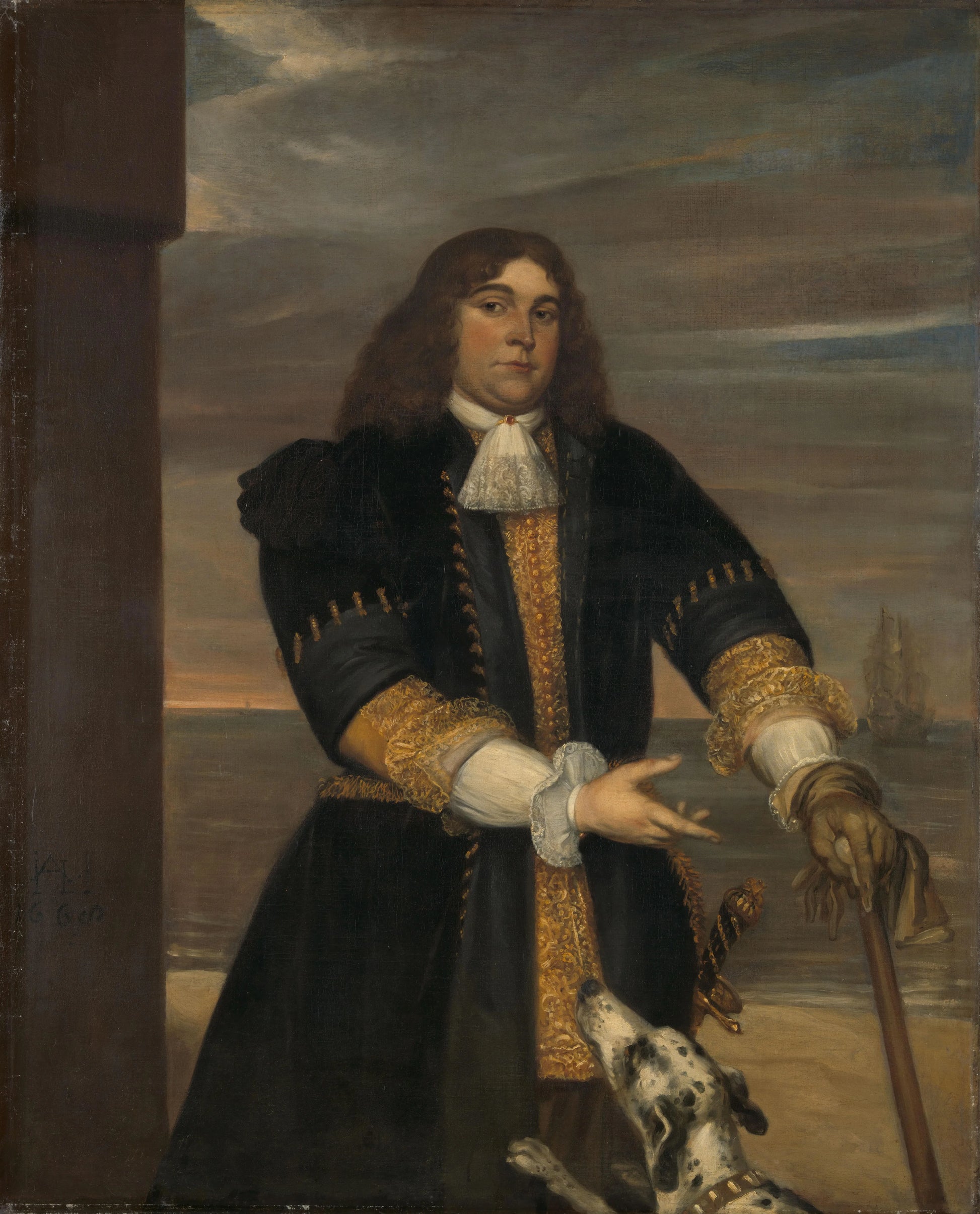 Jan van Gelder (1647-73), Naval Captain, Stepson of Michiel Adriaensz de Ruyter – Jan Andrea Lievens Vintage Portrait Art Print | Wall Art Poster