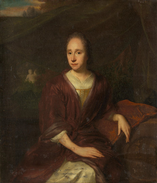 Portrait of Margaretha Nelis (1652-17050, second wife of Casparus Commelin – David van der Plas Vintage Portrait Art Print | Wall Art Poster