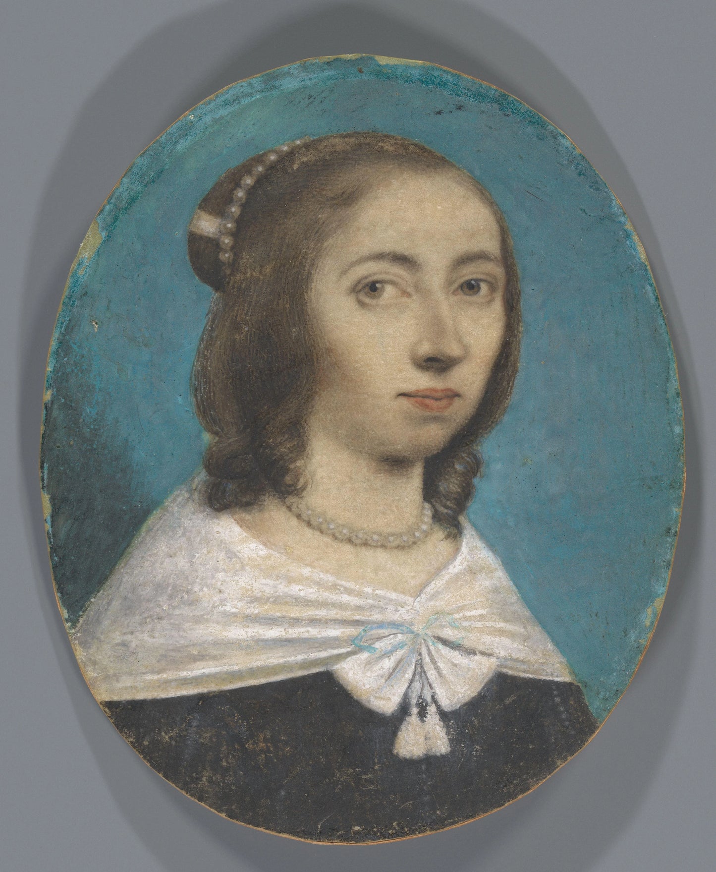 Portret van een vrouw, mogelijk Anna Maria van Schurman – Anna Maria van Schurman (mogelijk) Vintage Art Print | Wall Art Poster