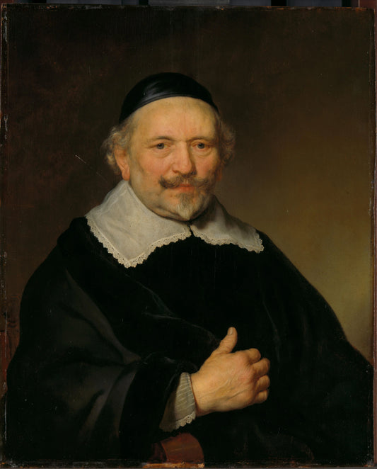Portrait of a Man, thought to be Johannes Uyttenbogaert (1608-80), Receiver-General of the Amsterdam District – Govert Flinck Vintage Portrait Art Print | Wall Art Poster